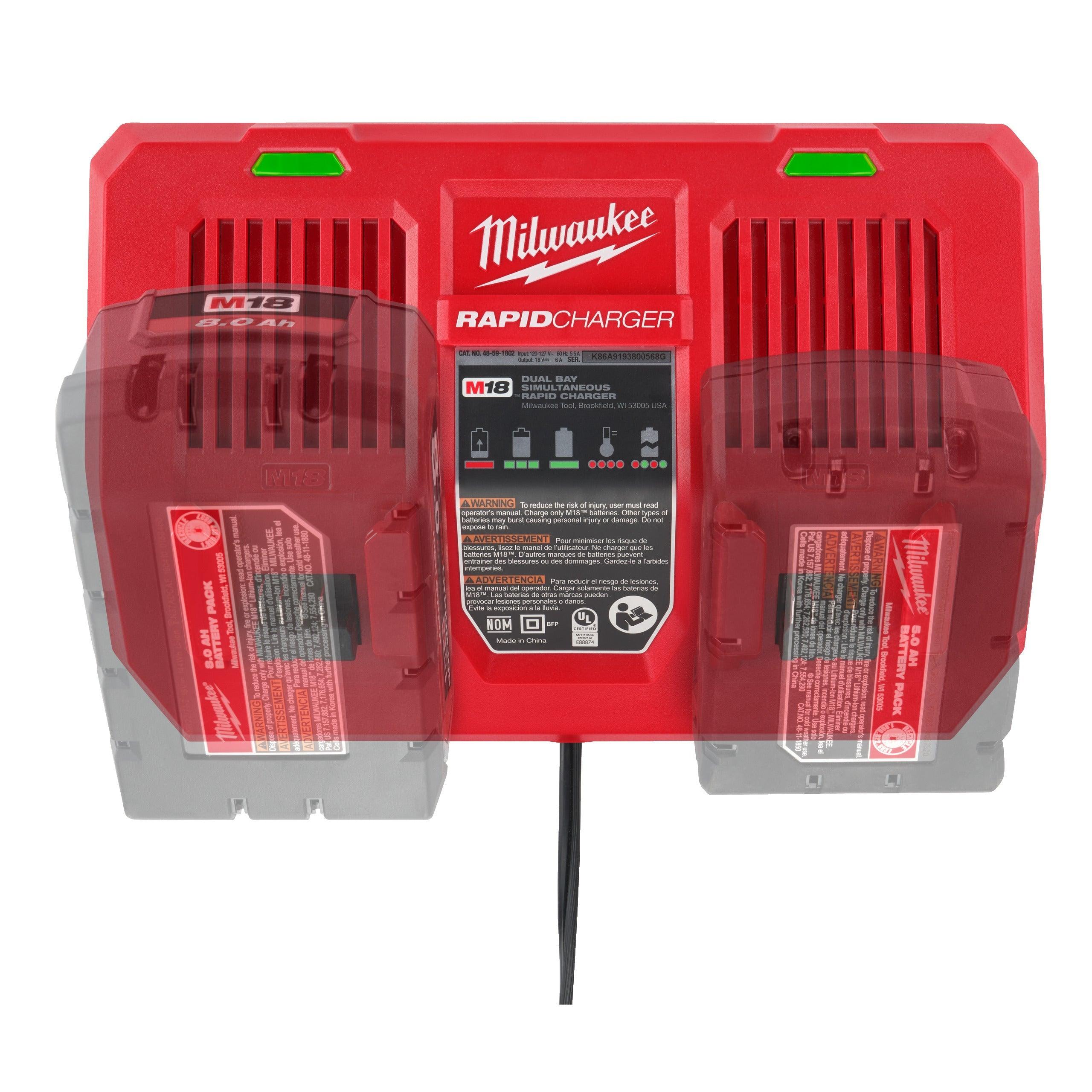 Încărcător dublu M18™ Milwaukee M18DFC, cod 4932472073 - BIG STORE (Dynamic Tools SRL)