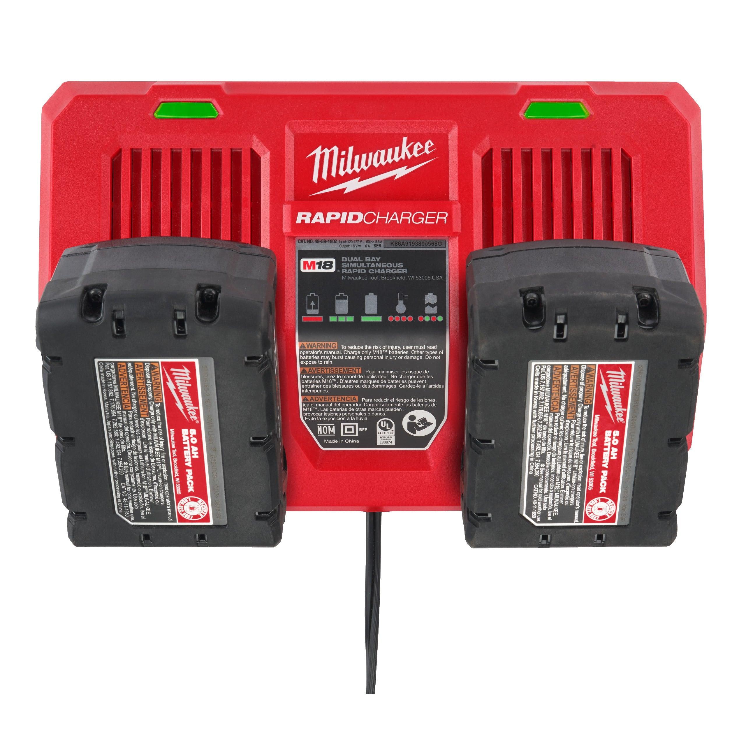Încărcător dublu M18™ Milwaukee M18DFC, cod 4932472073 - BIG STORE (Dynamic Tools SRL)