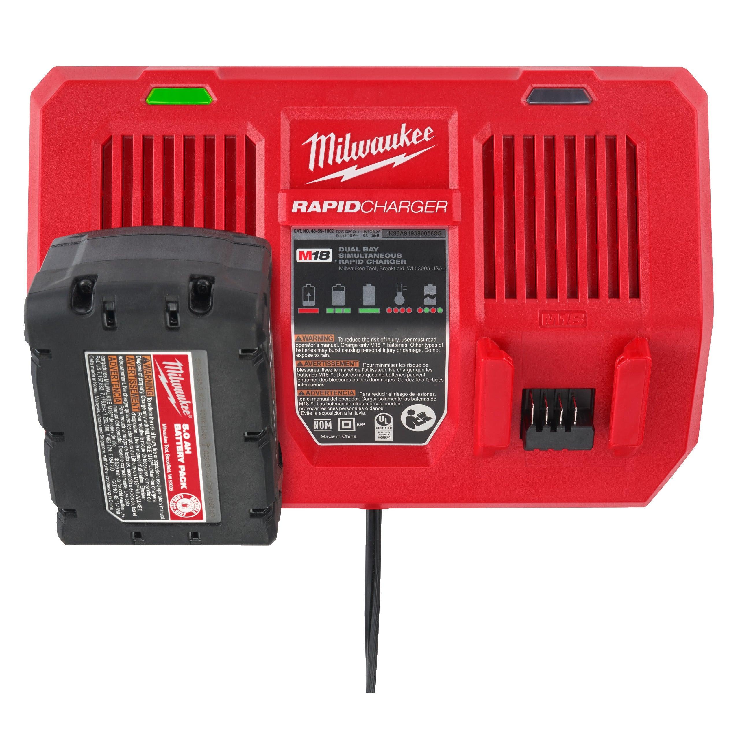 Încărcător dublu M18™ Milwaukee M18DFC, cod 4932472073 - BIG STORE (Dynamic Tools SRL)