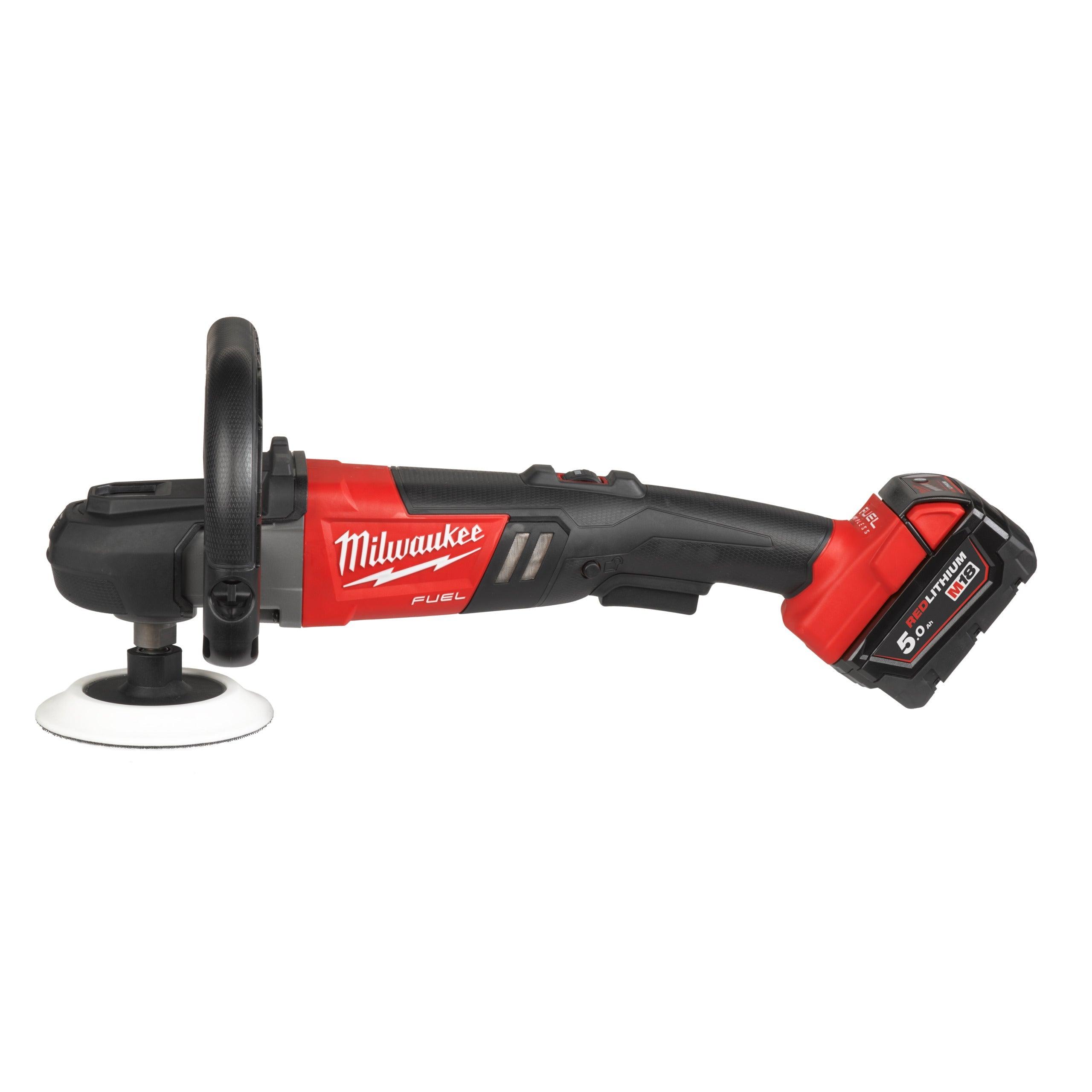 Mașină de polișat M18 FUEL™ Milwaukee M18FAP180-502X, cod 4933451550, 2 x M18 B5 acumulator, M12-18 FC încărcător, cutie HD - BIG STORE (Dynamic Tools SRL)