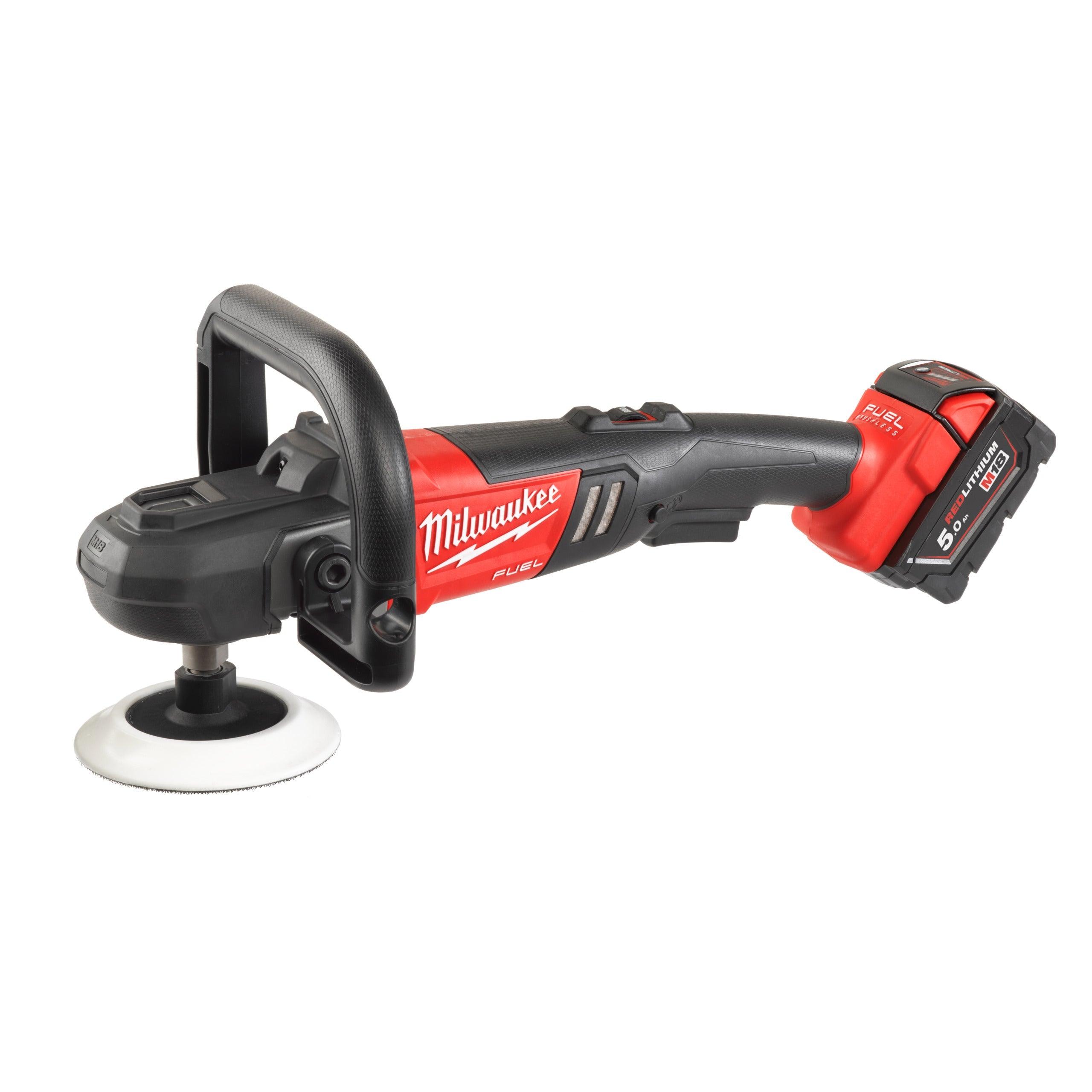 Mașină de polișat M18 FUEL™ Milwaukee M18FAP180-502X, cod 4933451550, 2 x M18 B5 acumulator, M12-18 FC încărcător, cutie HD - BIG STORE (Dynamic Tools SRL)