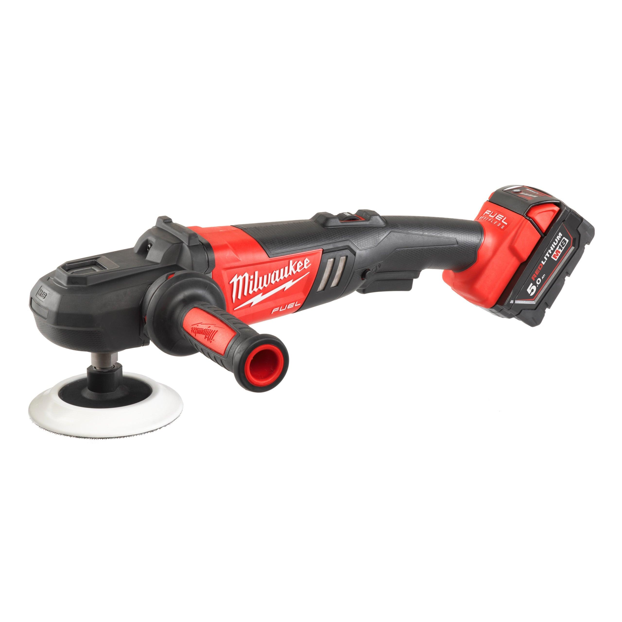 Mașină de polișat M18 FUEL™ Milwaukee M18FAP180-502X, cod 4933451550, 2 x M18 B5 acumulator, M12-18 FC încărcător, cutie HD - BIG STORE (Dynamic Tools SRL)