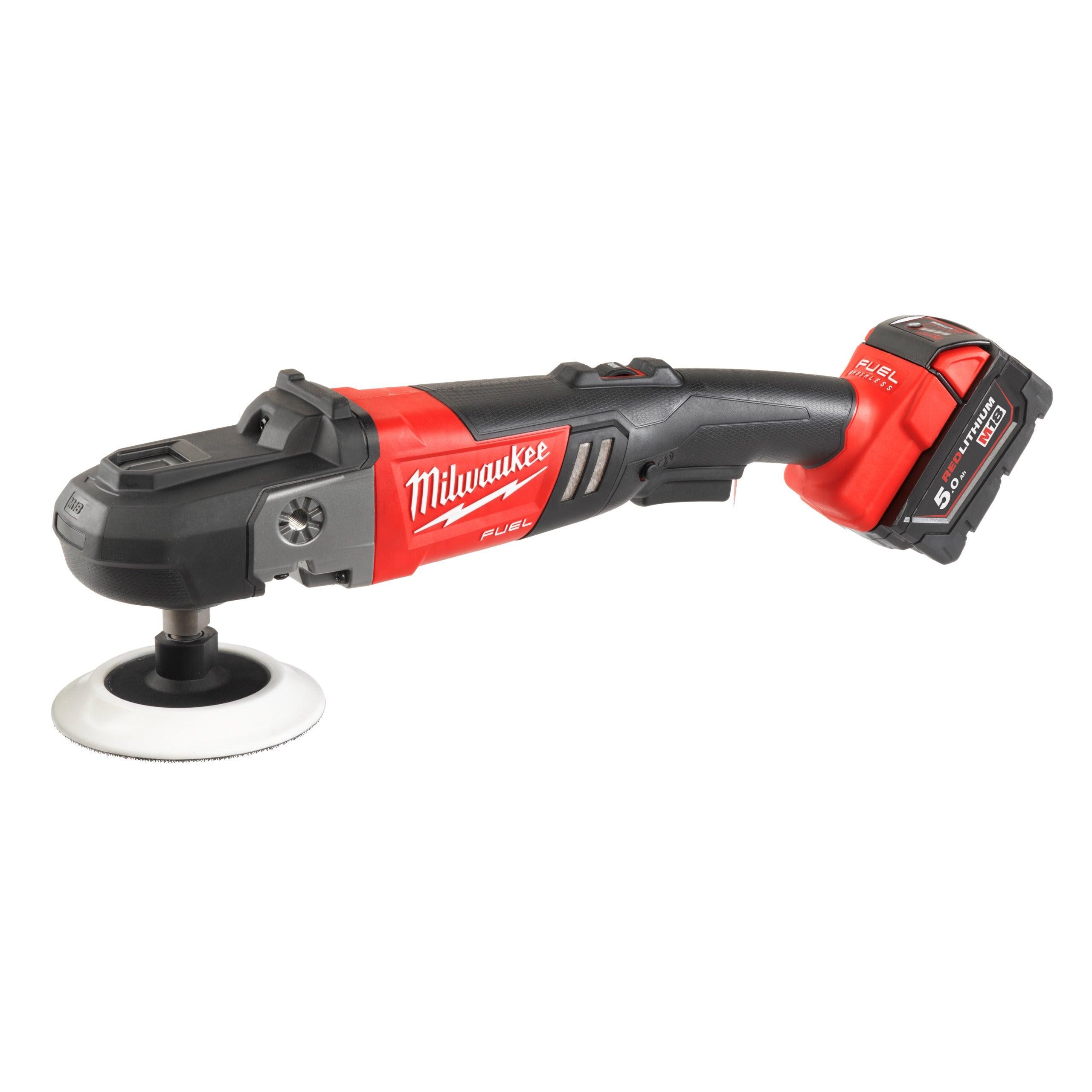 Mașină de polișat M18 FUEL™ Milwaukee M18FAP180-502X, cod 4933451550, 2 x M18 B5 acumulator, M12-18 FC încărcător, cutie HD - BIG STORE (Dynamic Tools SRL)