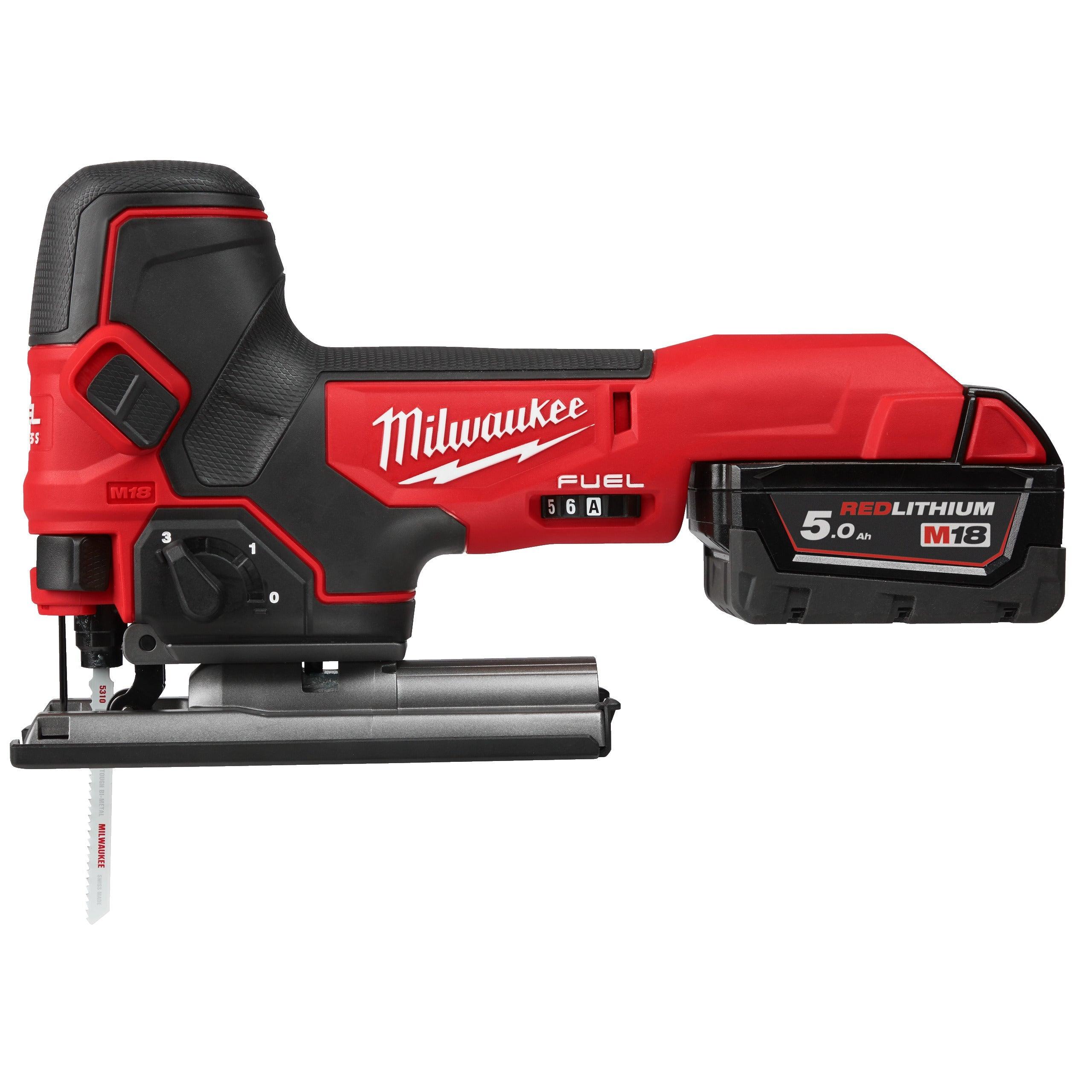 Fierăstrău pendular M18 FUEL™ Milwaukee M18FBJS-502X, 2 x M18 B5 acumulator, M12-18 FC încărcător, cutie HD, cod 4933464800 - BIG STORE (Dynamic Tools SRL)