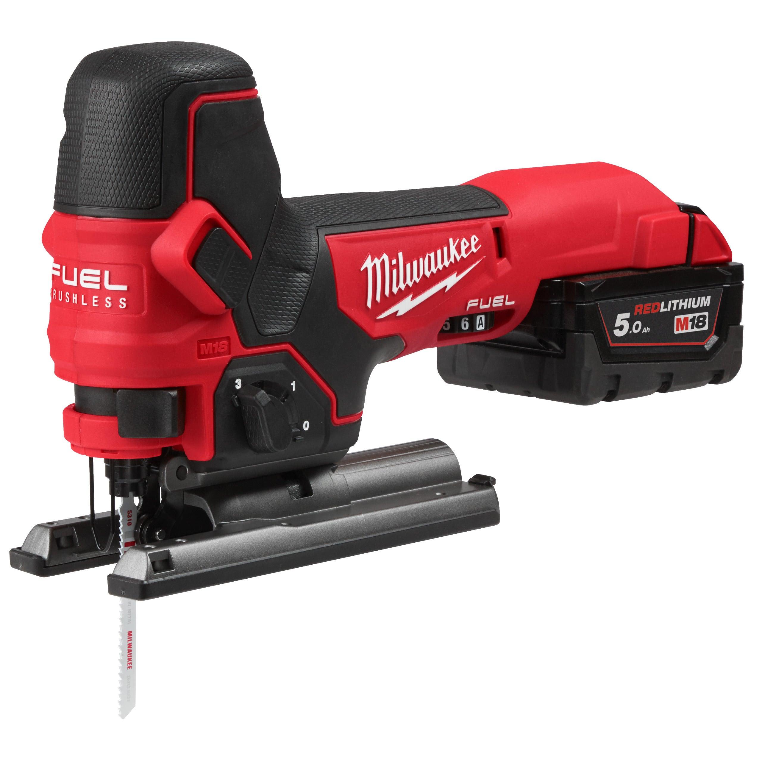 Fierăstrău pendular M18 FUEL™ Milwaukee M18FBJS-502X, 2 x M18 B5 acumulator, M12-18 FC încărcător, cutie HD, cod 4933464800 - BIG STORE (Dynamic Tools SRL)