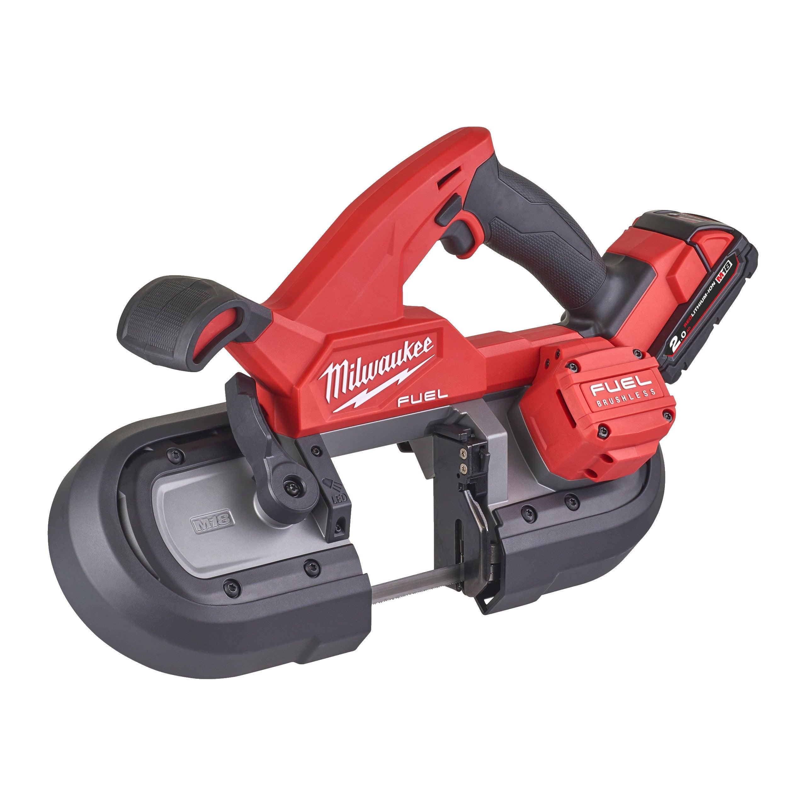 Fierăstrău compact cu bandă M18 FUEL™ Milwaukee M18FBS85-202C, cod 4933471497, 2 x M18 B2 acumulator, M12-18 FC încărcător, cutie plastic - BIG STORE (Dynamic Tools SRL)