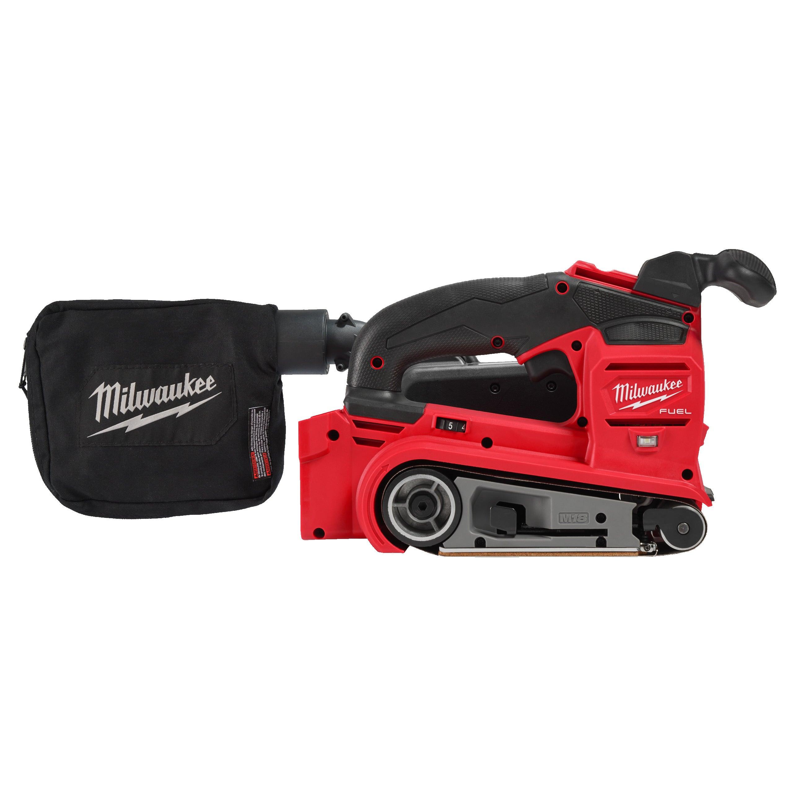 Șlefuitor cu curea Milwaukee M18FBTS75-0, 75MM, FUEL™, sac de praf, 1 x curea de șlefuit, fără cutie, cod 4933479614 - BIG STORE (Dynamic Tools SRL)