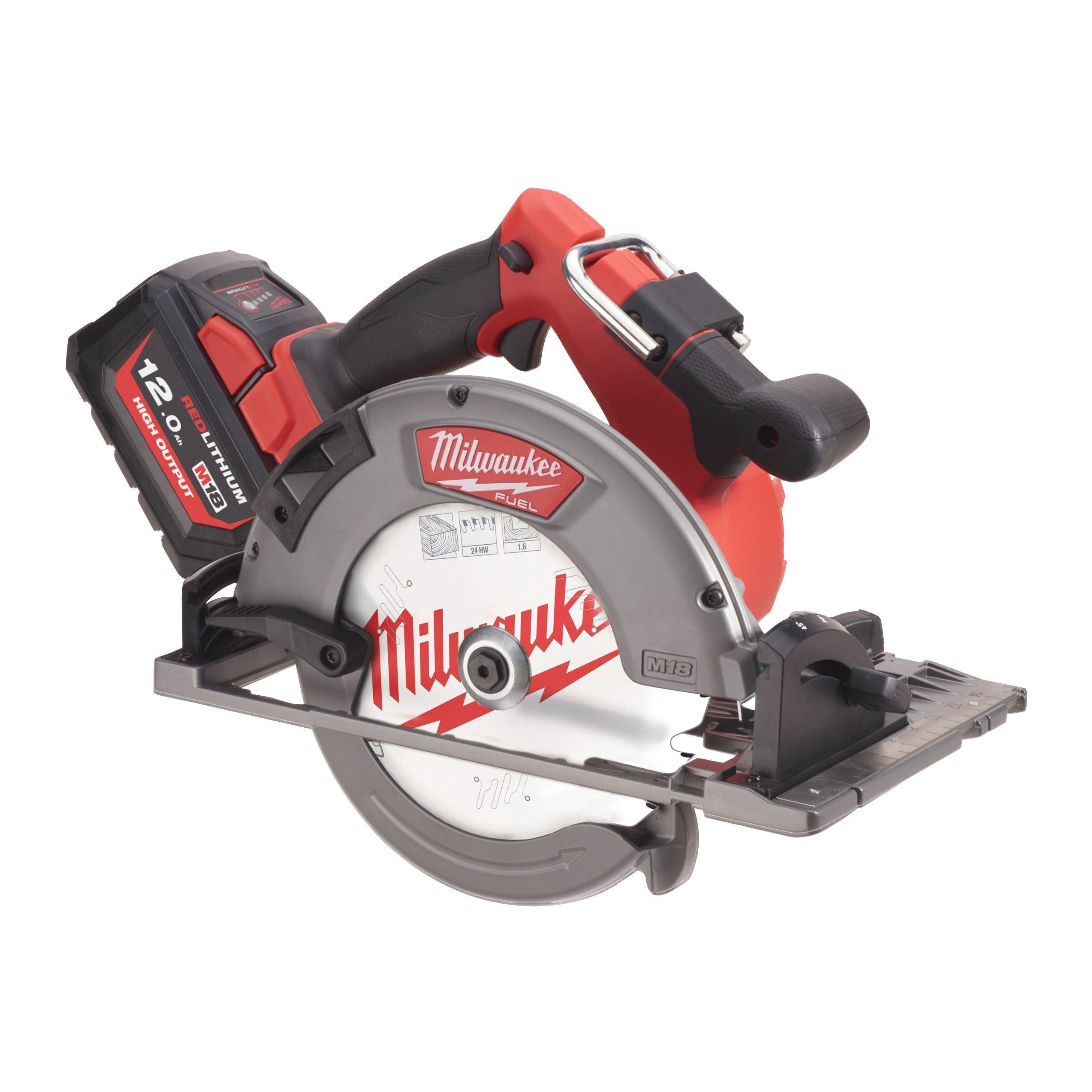 Fierăstrău circular pentru lemn și plastic M18 FUEL™ 66 mm Milwaukee M18FCSG66-121C, cod 4933471195, 1 x M18 HB12 acumulator, M12-18 FC încărcător, cutie plastic - BIG STORE (Dynamic Tools SRL)