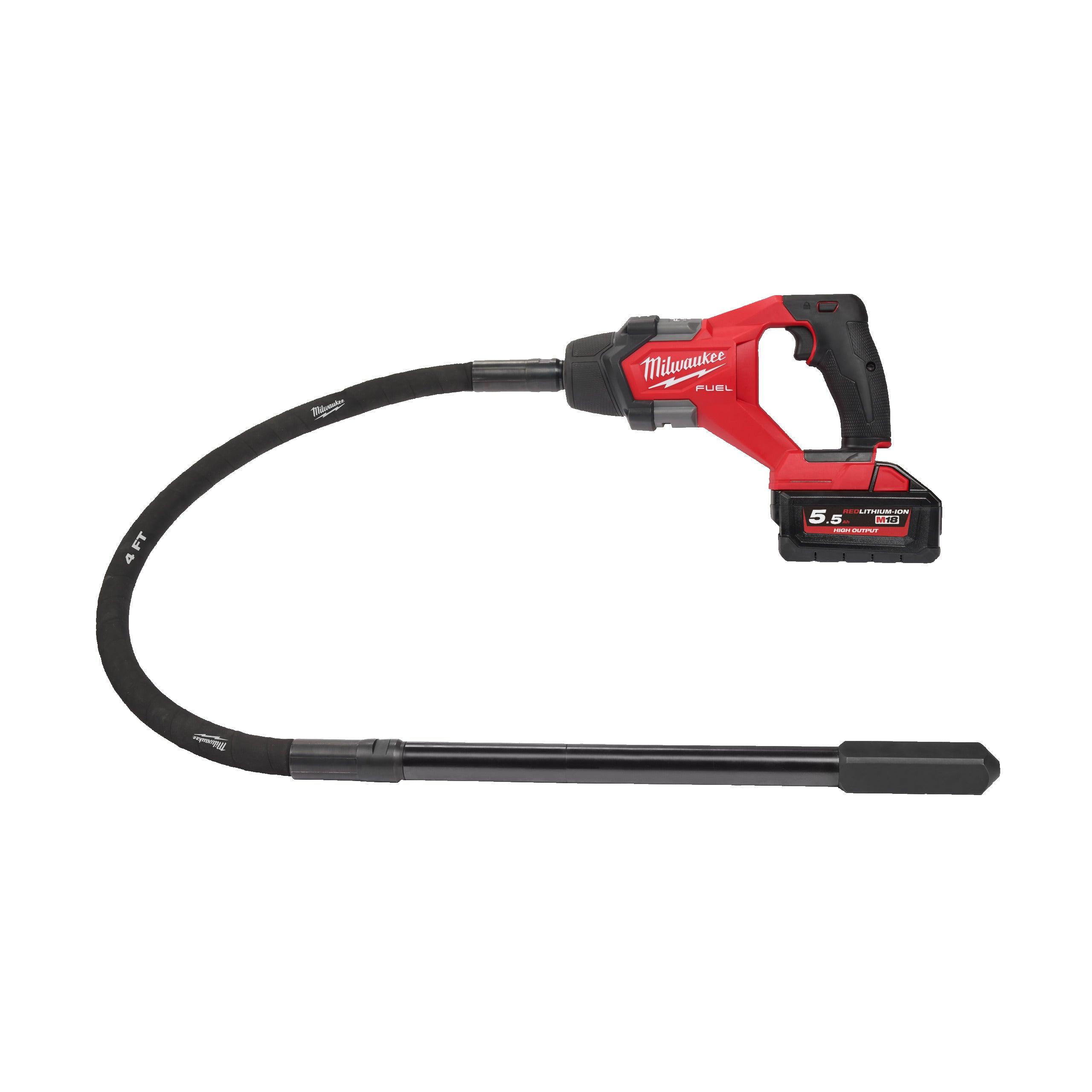Vibrator de beton FUEL™ cu lance Milwaukee M18FCVN12-551, 1200MM, 1 x acumulator M18 HB5,5, 1 x încărcător M12-18 FC, fără cutie, cod 4933479597 - BIG STORE (Dynamic Tools SRL)