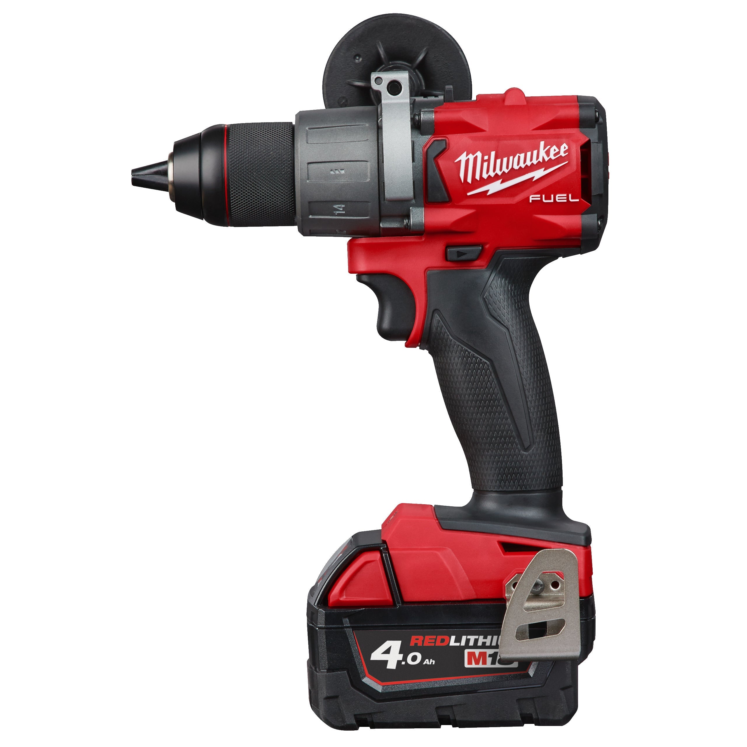 Mașină de găurit M18 Fuel™ Milwaukee M18FDD2-402C, cod 4933464598, 2 x M18 B4 acumulator, M12-18 C încărcător, cutie plastic - BIG STORE (Dynamic Tools SRL)