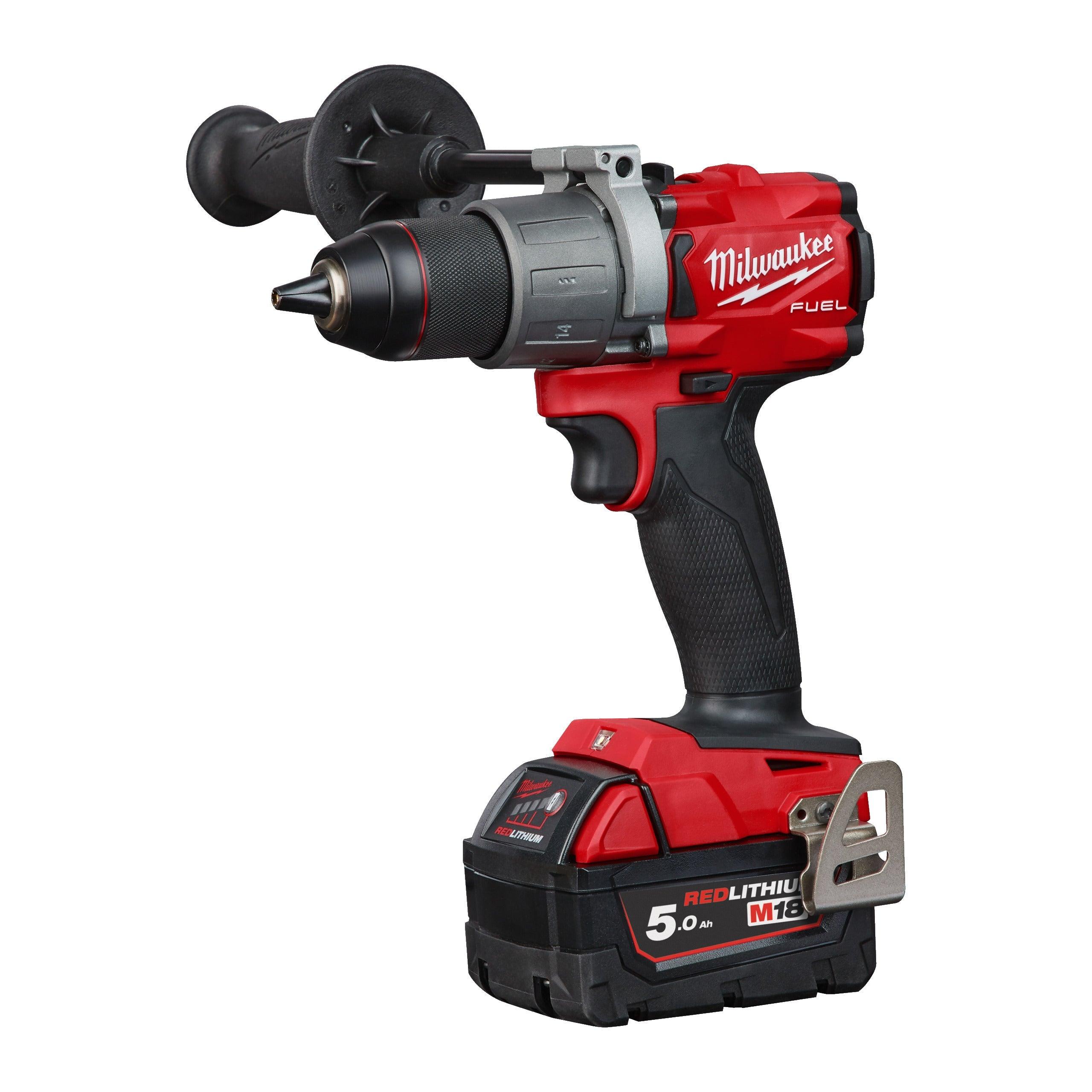 Mașină de găurit M18 Fuel™ Milwaukee M18FDD2-502X, cod 4933464267, 2 x M18 B5 acumulator, M12-18 FC încărcător, cutie HD - BIG STORE (Dynamic Tools SRL)