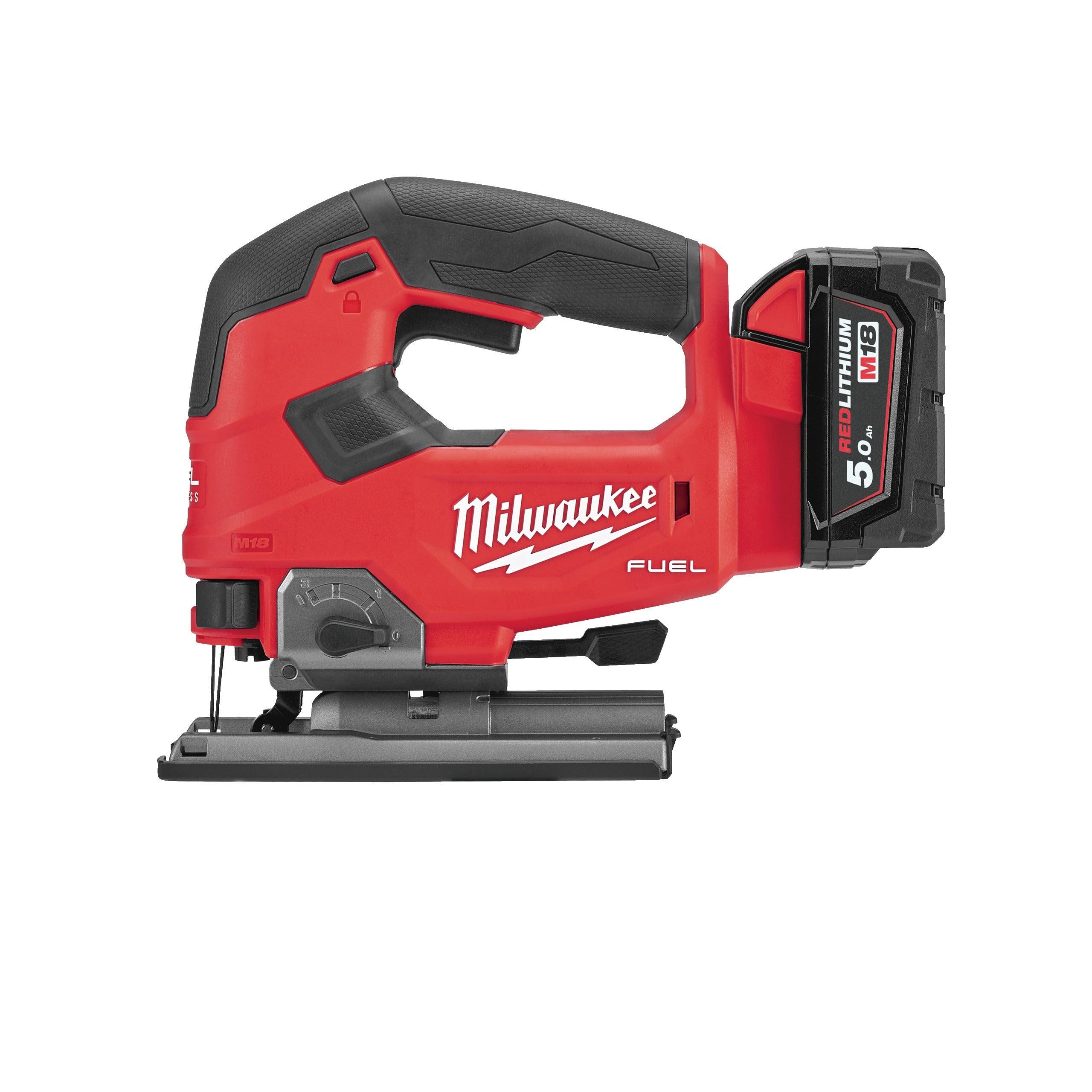 Fierăstrău pendular M18 FUEL™ Milwaukee M18FJS-502X, cod 4933464727, 2 x M18 B5 acumulator, M12-18 FC încărcător, cutie HD - BIG STORE (Dynamic Tools SRL)