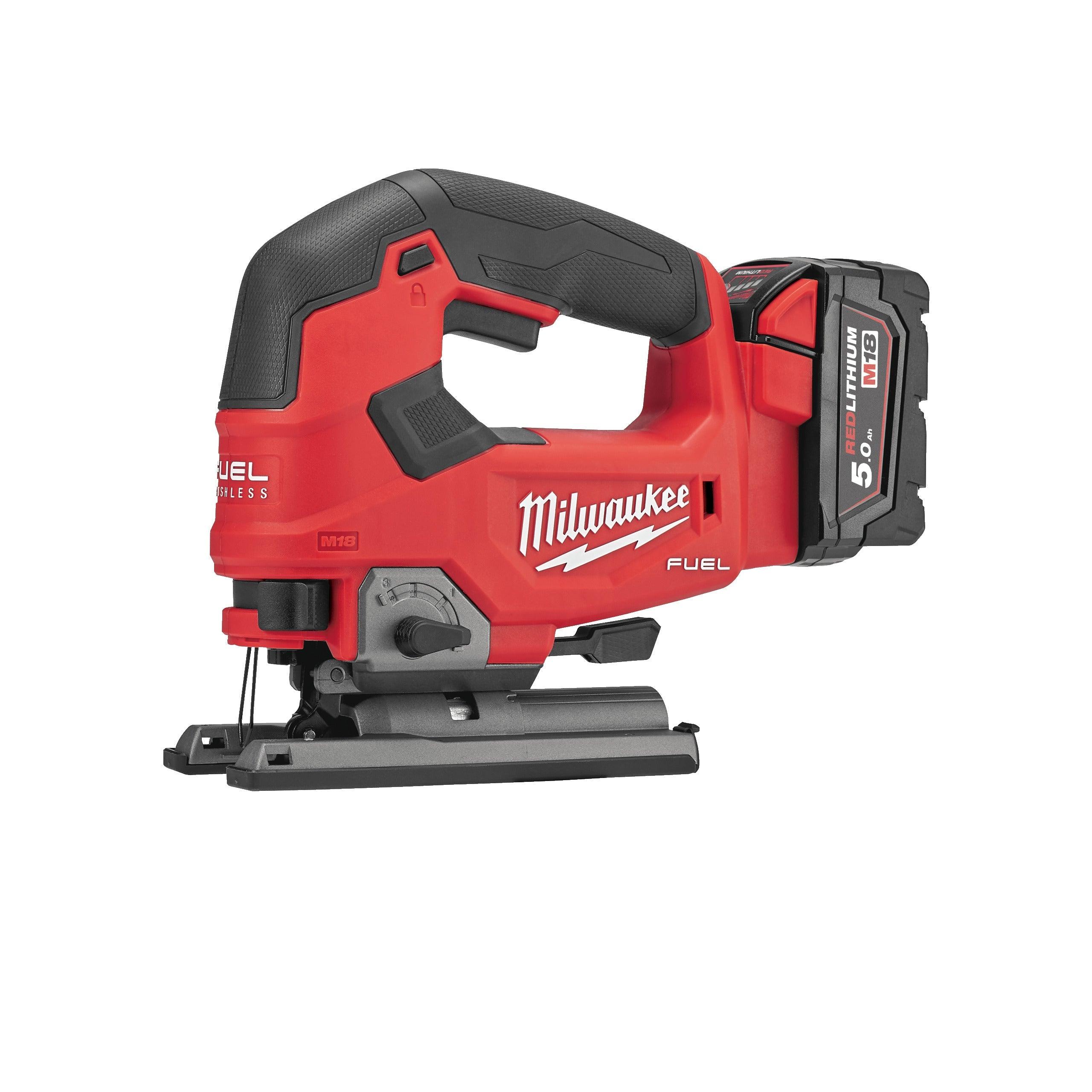 Fierăstrău pendular M18 FUEL™ Milwaukee M18FJS-502X, cod 4933464727, 2 x M18 B5 acumulator, M12-18 FC încărcător, cutie HD - BIG STORE (Dynamic Tools SRL)