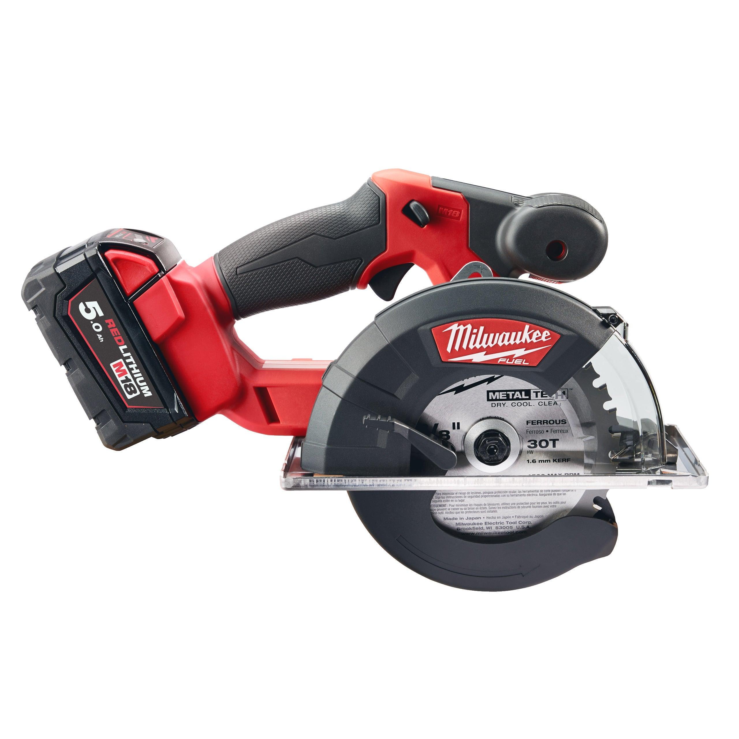 Fierăstrău pentru debitat metal M18 FUEL™ Milwaukee M18FMCS-502X, cod 4933459193, 2 x M18 B5 acumulator, M12-18 FC încărcător, cutie HD - BIG STORE (Dynamic Tools SRL)