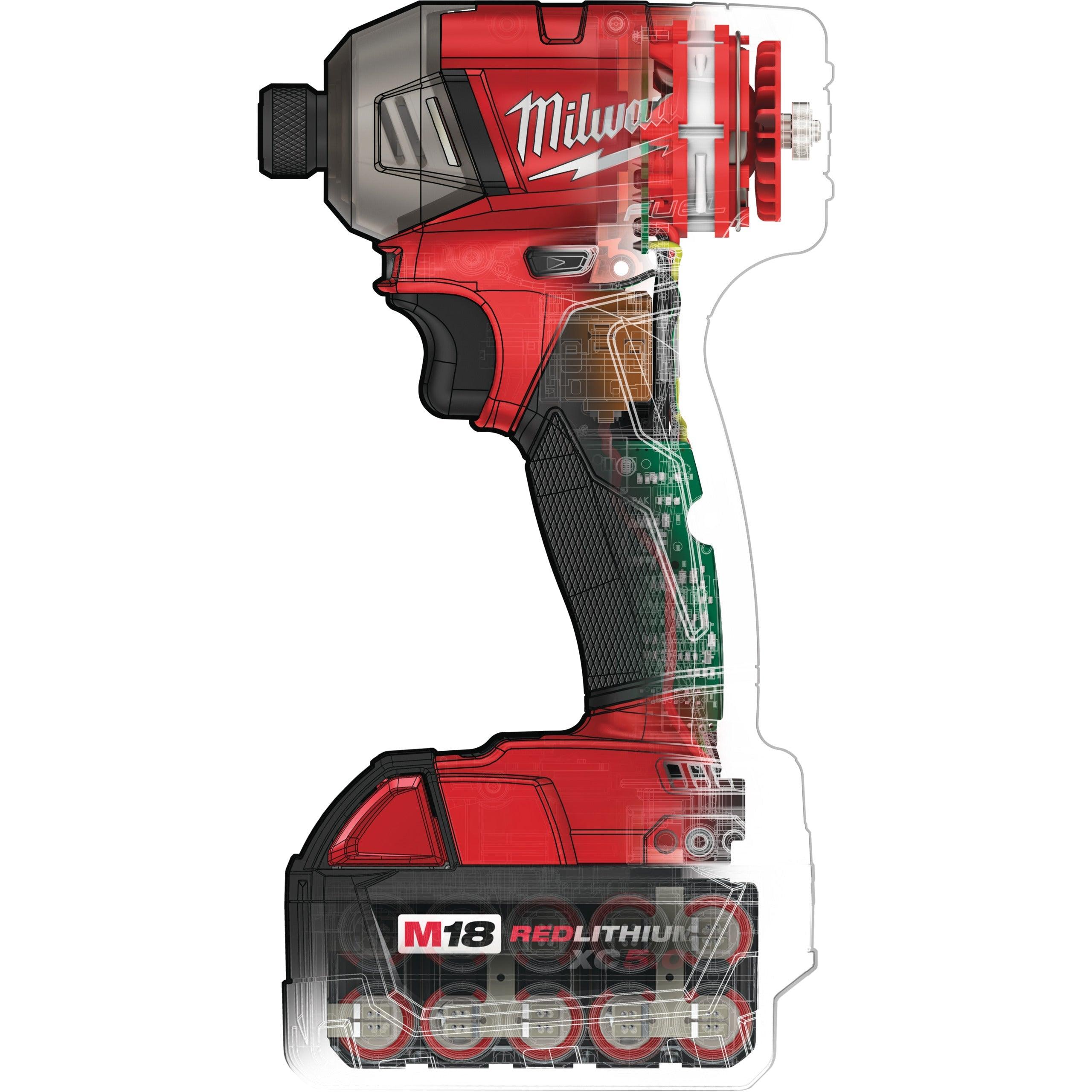 Mașină de înșurubat cu impact Milwaukee ¼″ Hex 50Nm 18V M18FQID-502X, M18 FUEL™ SURGE™, cod 4933451790, 2 x M18 B5 acumulator, M12-18 FC încărcător, cutie HD - BIG STORE (Dynamic Tools SRL)