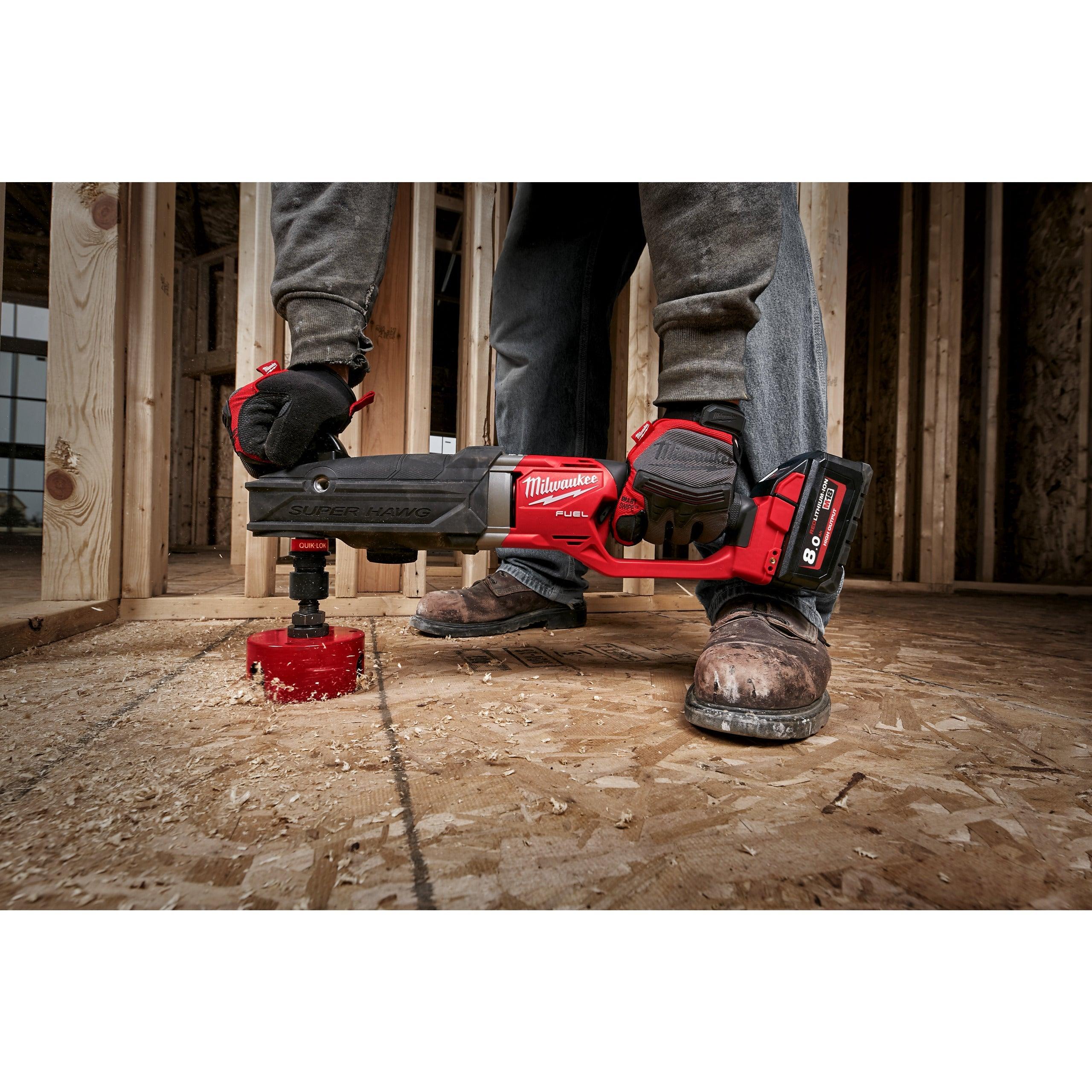Mașină de găurit la unghi cu 2 viteze SUPER HAWG® M18 FUEL™ Milwaukee M18FRAD2-0, cod 4933471207, fără acumulator, fără încărcător, fără cutie - BIG STORE (Dynamic Tools SRL)