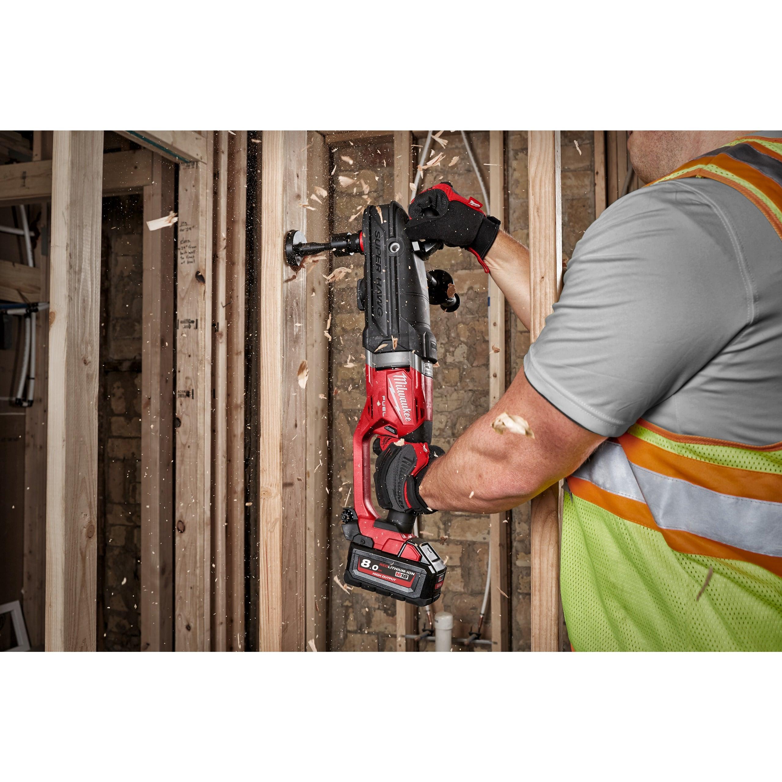 Mașină de găurit la unghi cu 2 viteze SUPER HAWG® M18 FUEL™ Milwaukee M18FRAD2-0, cod 4933471207, fără acumulator, fără încărcător, fără cutie - BIG STORE (Dynamic Tools SRL)