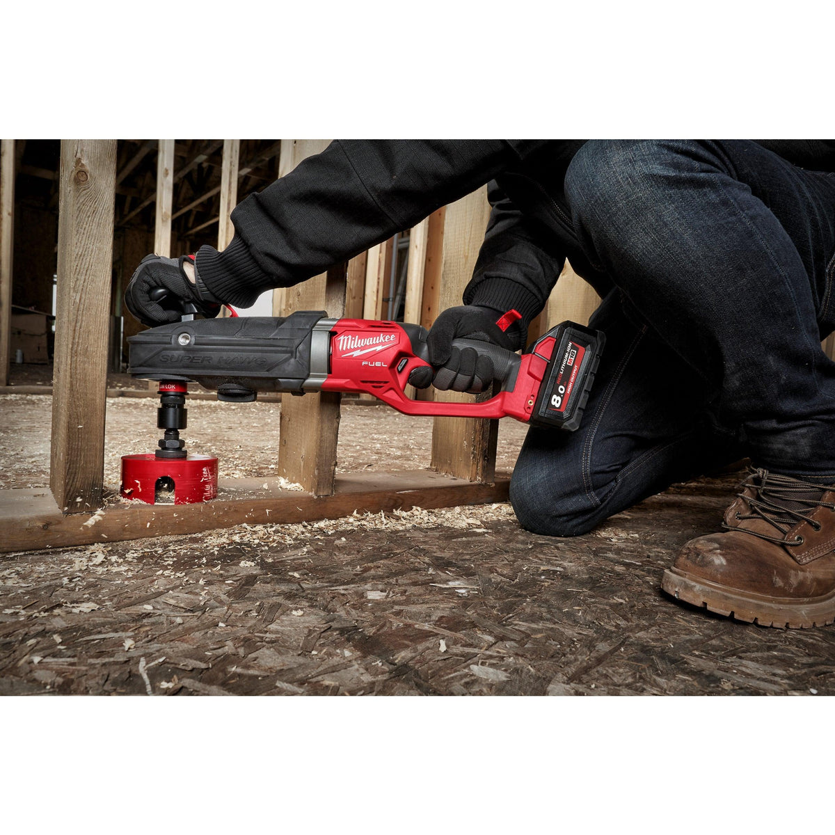 Mașină de găurit la unghi cu 2 viteze SUPER HAWG® M18 FUEL™ Milwaukee M18FRAD2-0, cod 4933471207, fără acumulator, fără încărcător, fără cutie - BIG STORE (Dynamic Tools SRL)