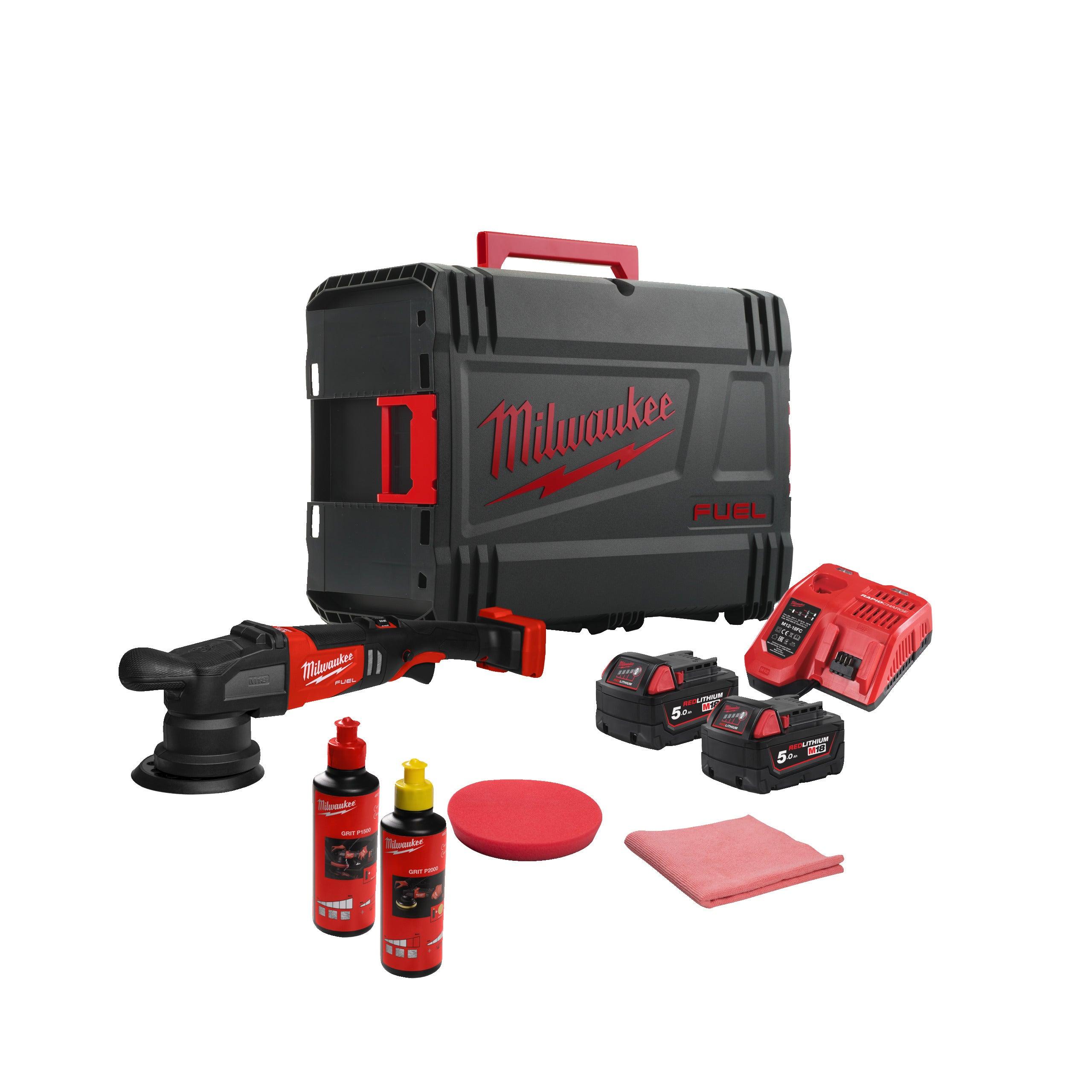 Mașină de polișat orbitală Milwaukee M18FROP15-502X KIT, FUEL™, 15 MM, 1 x acumulatori M18 B5, 1 x încărcător M12-M18 FC, 1 x cutie HD, cod 4933492352 - BIG STORE (Dynamic Tools SRL)