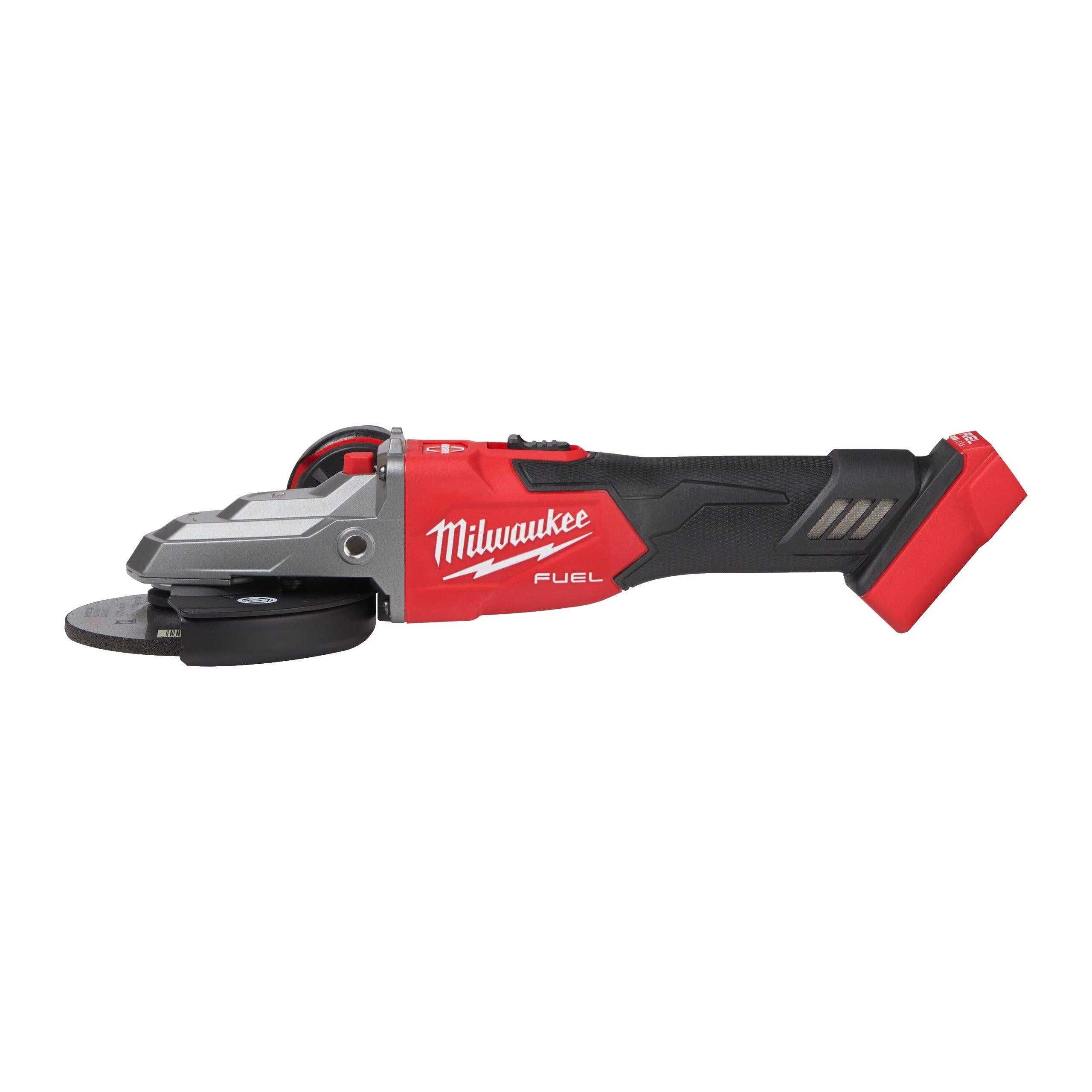 Polizor unghiular 125 mm cu cap plat, frânare și comutator culisant M18 FUEL™ Milwaukee M18FSAGF125XB-0X, cod 4933478438, fără acumulator, fără încărcător, cutie HD - BIG STORE (Dynamic Tools SRL)