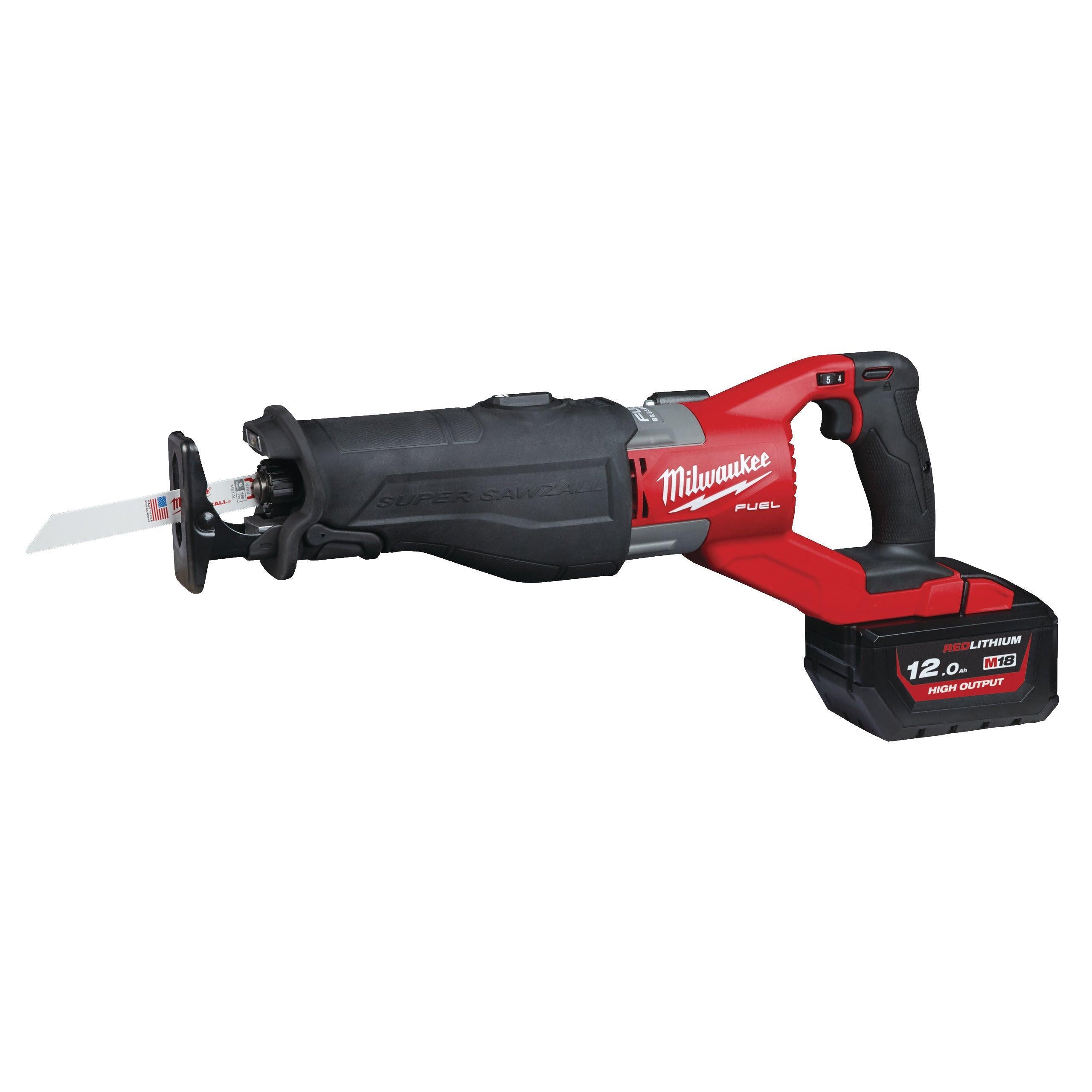Fierăstrău sabie Super SAWZALL™ M18 FUEL™ Milwaukee M18FSX-121C, cod 4933464484, 1 x M18 HB12 acumulator, M12-18 FC încărcător, cutie plastic - BIG STORE (Dynamic Tools SRL)