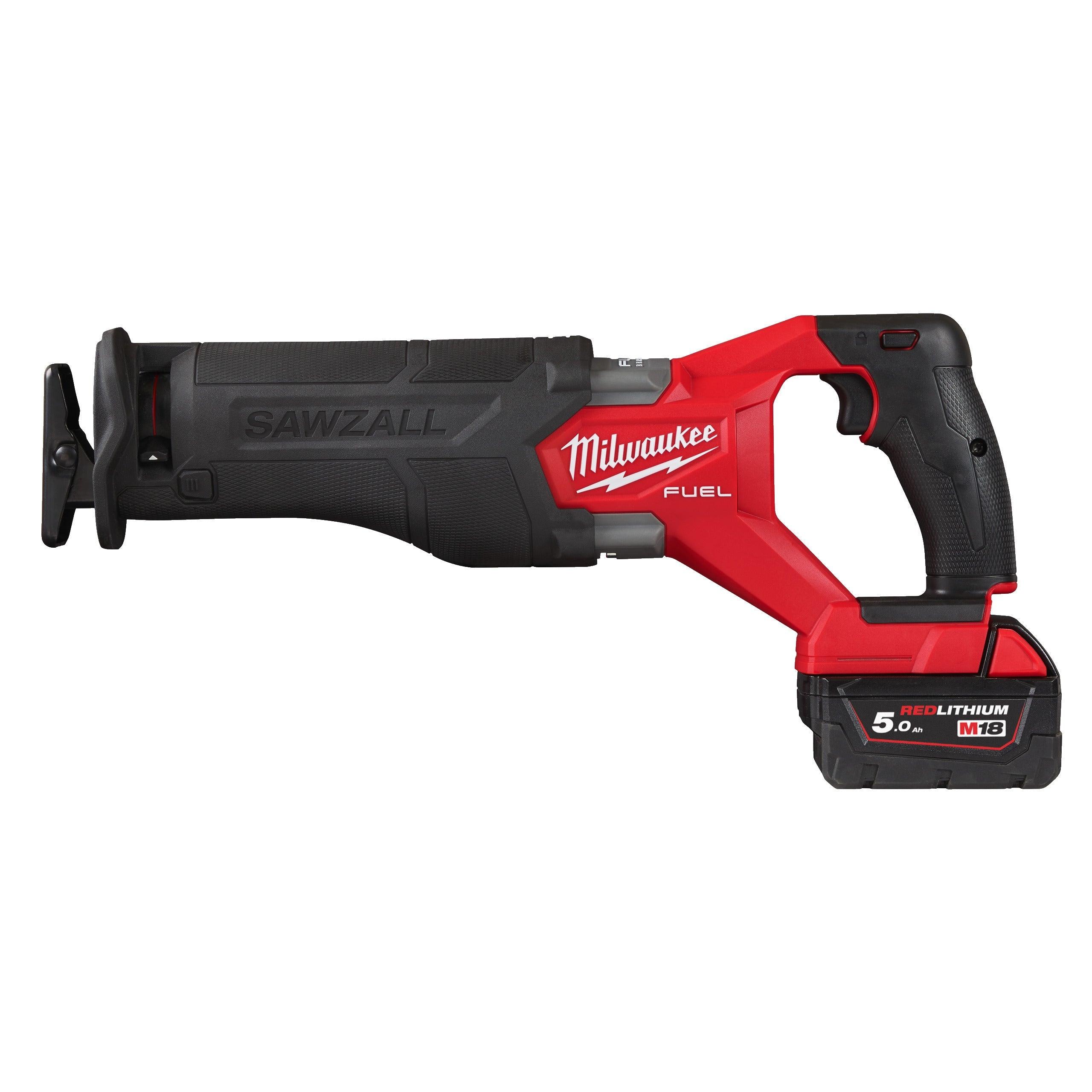 Fierăstrău sabie M18 FUEL™ SAWZALL™ Milwaukee M18FSZ-502X, 2 x M18 B5 acumulator, M12-18 FC încărcător, cutie HD, cod 4933478291 - BIG STORE (Dynamic Tools SRL)