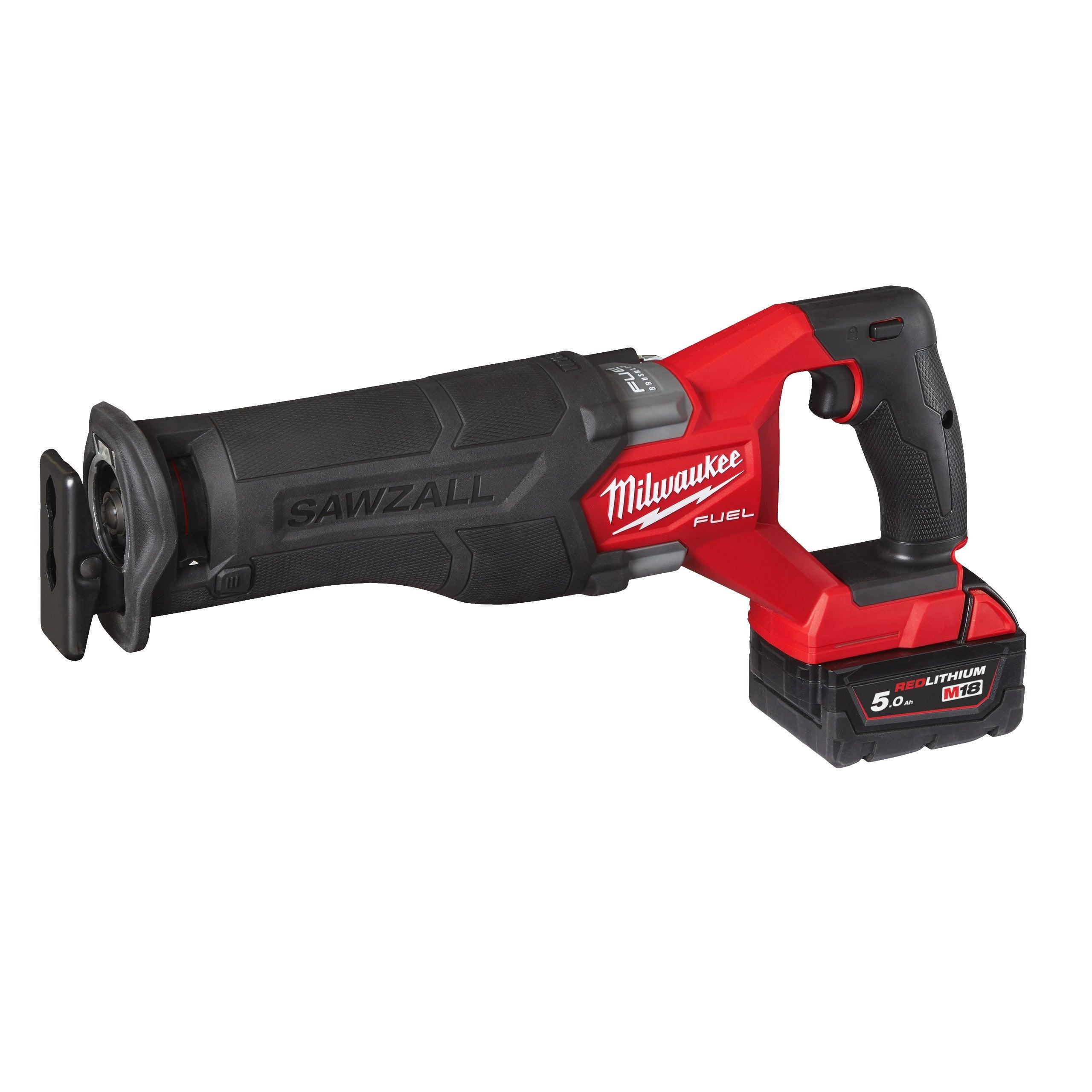 Fierăstrău sabie M18 FUEL™ SAWZALL™ Milwaukee M18FSZ-502X, 2 x M18 B5 acumulator, M12-18 FC încărcător, cutie HD, cod 4933478291 - BIG STORE (Dynamic Tools SRL)