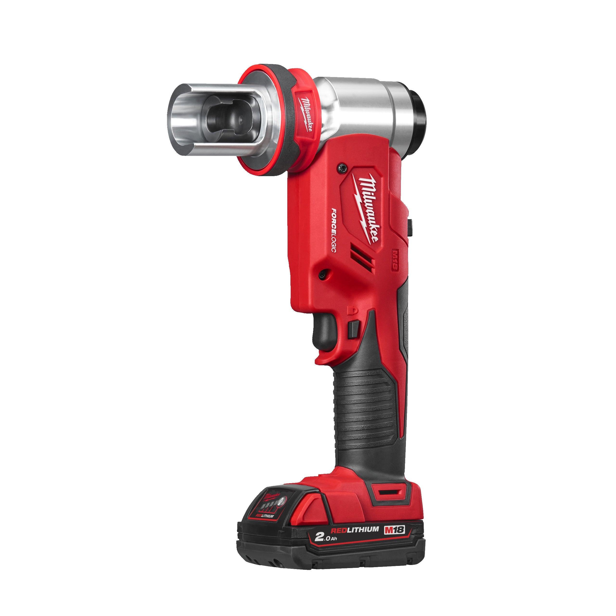 Mașină de ștanțat hidraulică M18™ FORCE LOGIC™ Milwaukee M18HKP-201CA, 1 x M18 B2 acumulator, M12-18 C încărcător, cutie plastic, cod 4933451204 - BIG STORE (Dynamic Tools SRL)