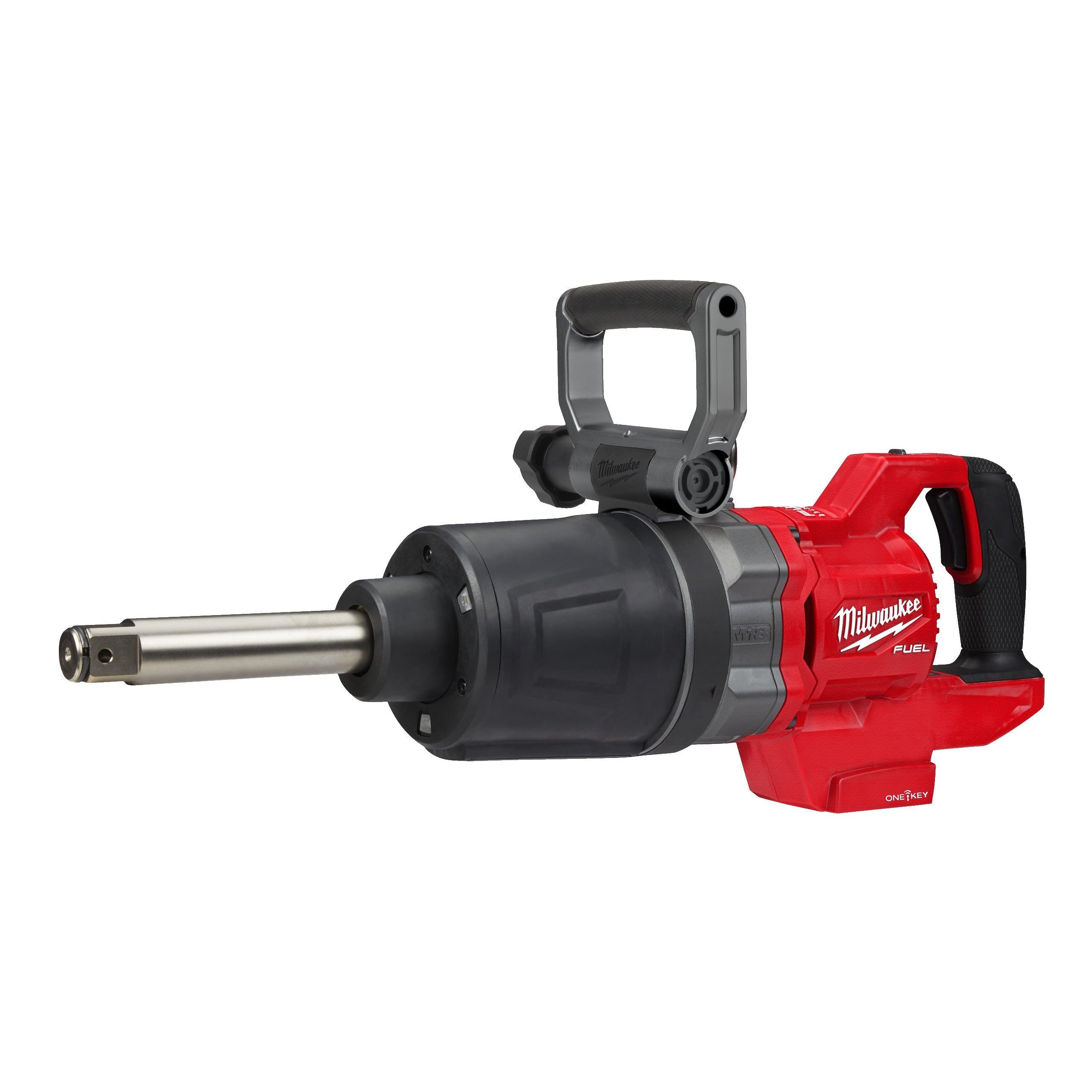 Cheie de impact Milwaukee 1″ 2576Nm 18V M18ONEFHIWF1D-0C, ONE-KEY™ M18 FUEL™ cu mâner-D, cuplu ridicat, inel de fixare și gât lung, cod 4933471755, fără acumulator, fără încărcător, cutie plastic - BIG STORE (Dynamic Tools SRL)