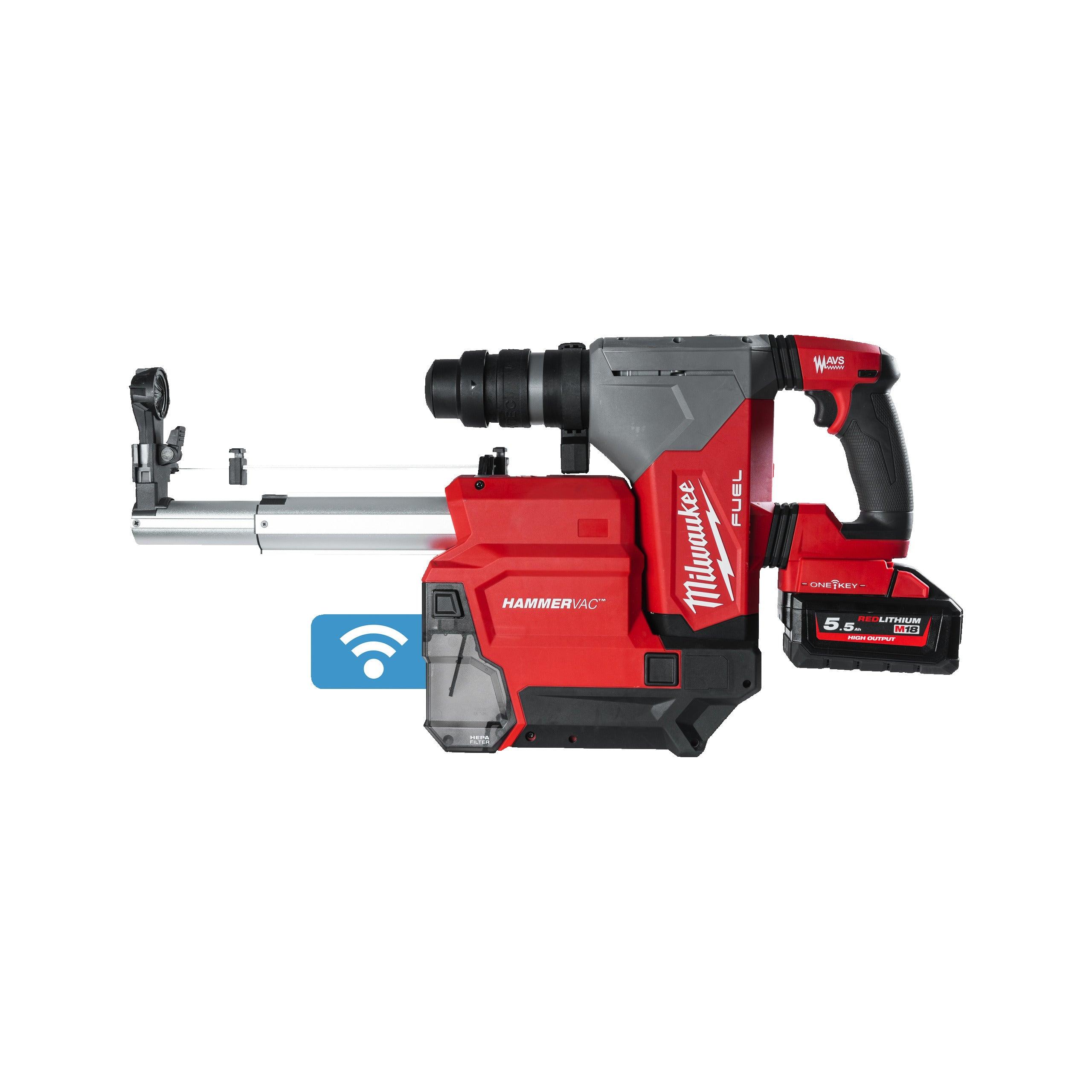 Ciocan rotopercutor SDS-Plus M18 FUEL™ cu soluție de extragere a prafului Milwaukee M18ONEFHPXDEL-552C, cod 4933478498 - BIG STORE (Dynamic Tools SRL)
