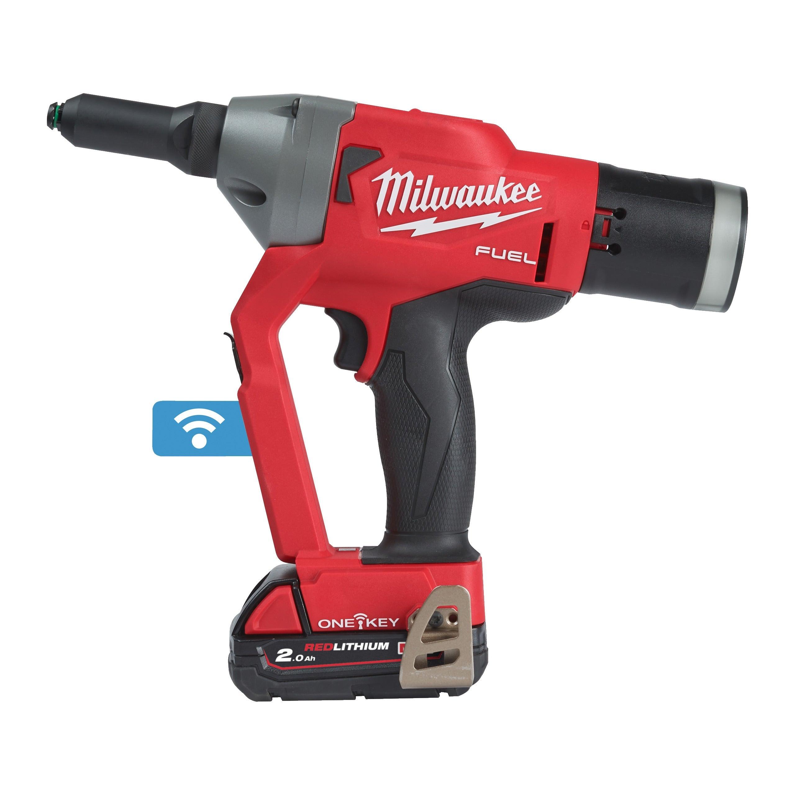 Pistol pentru nituit M18 FUEL™ ONE-KEY™ Milwaukee M18ONEFPRT-202X, cod 4933478602, 2 x M18 B2 acumulator, M12-18 FC încărcător, cutie HD - BIG STORE (Dynamic Tools SRL)
