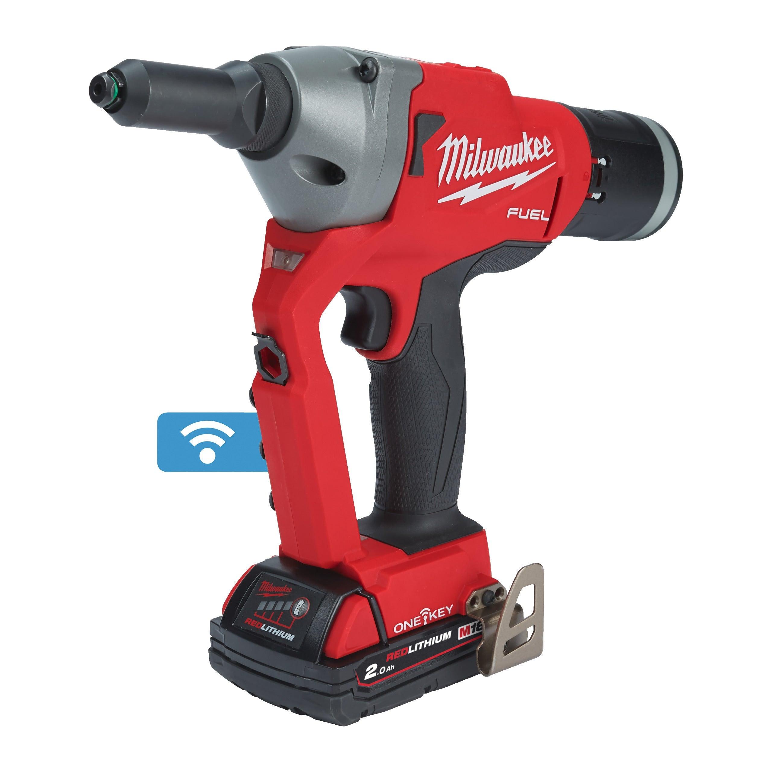 Pistol pentru nituit M18 FUEL™ ONE-KEY™ Milwaukee M18ONEFPRT-202X, cod 4933478602, 2 x M18 B2 acumulator, M12-18 FC încărcător, cutie HD - BIG STORE (Dynamic Tools SRL)