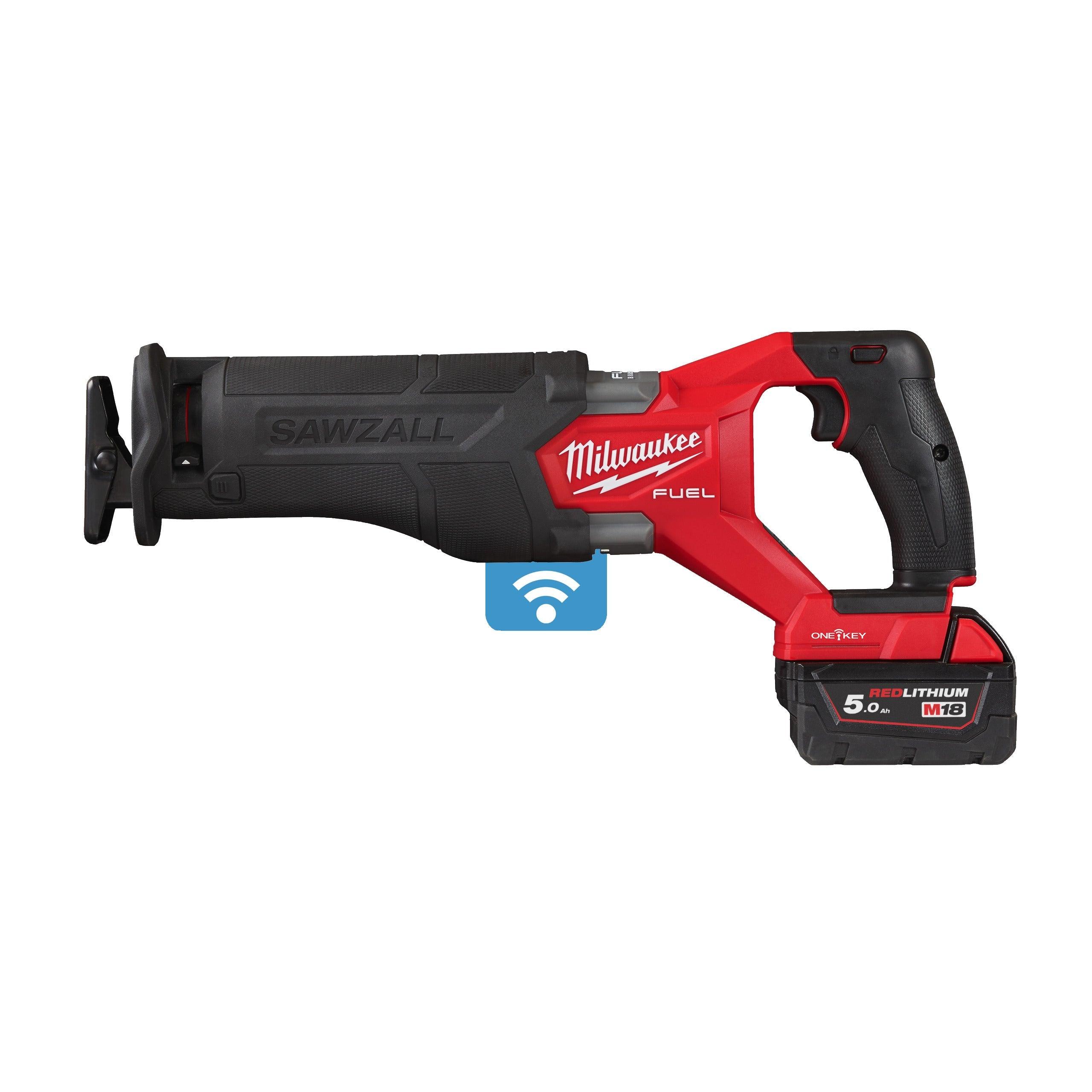 Fierăstrău sabie M18 FUEL™ ONE-KEY™ SAWZALL™ Milwaukee M18ONEFSZ-502X, cod 4933478294, 2 x M18 B5 acumulator, M12-18 FC încărcător, cutie HD - BIG STORE (Dynamic Tools SRL)