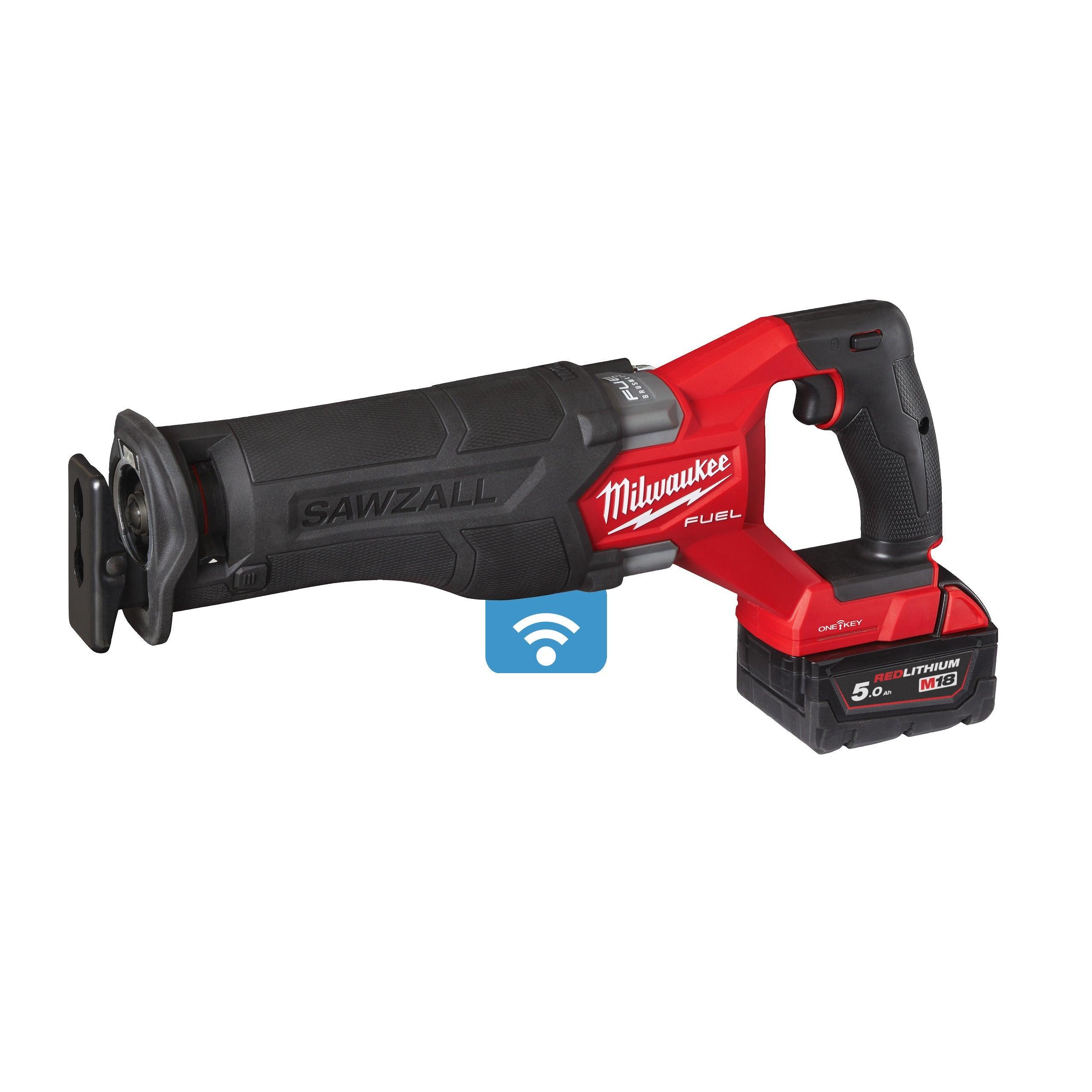 Fierăstrău sabie M18 FUEL™ ONE-KEY™ SAWZALL™ Milwaukee M18ONEFSZ-502X, cod 4933478294, 2 x M18 B5 acumulator, M12-18 FC încărcător, cutie HD - BIG STORE (Dynamic Tools SRL)