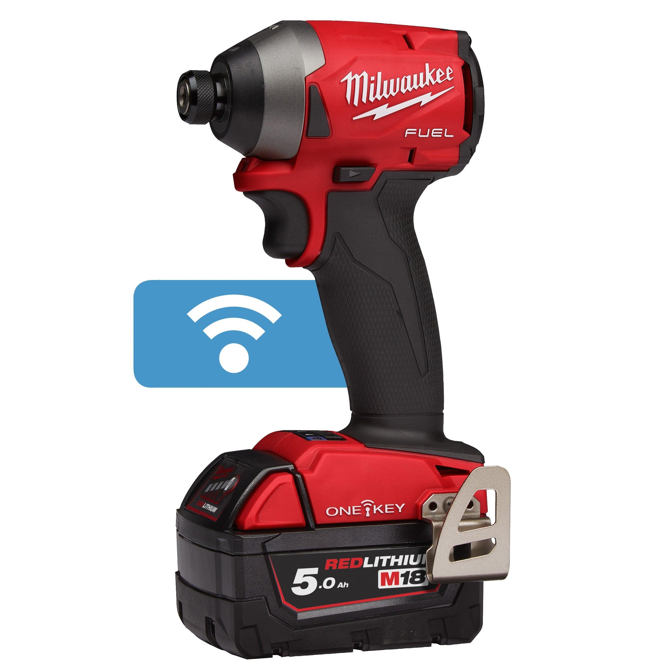 Mașină de înșurubat cu impact Milwaukee 1/4″ Hex 226Nm 18V M18ONEID2-502X, ONE-KEY™ M18 FUEL™, cod 4933464091, 2 x M18 B5 acumulator, M12-18 FC încărcător, cutie HD - BIG STORE (Dynamic Tools SRL)