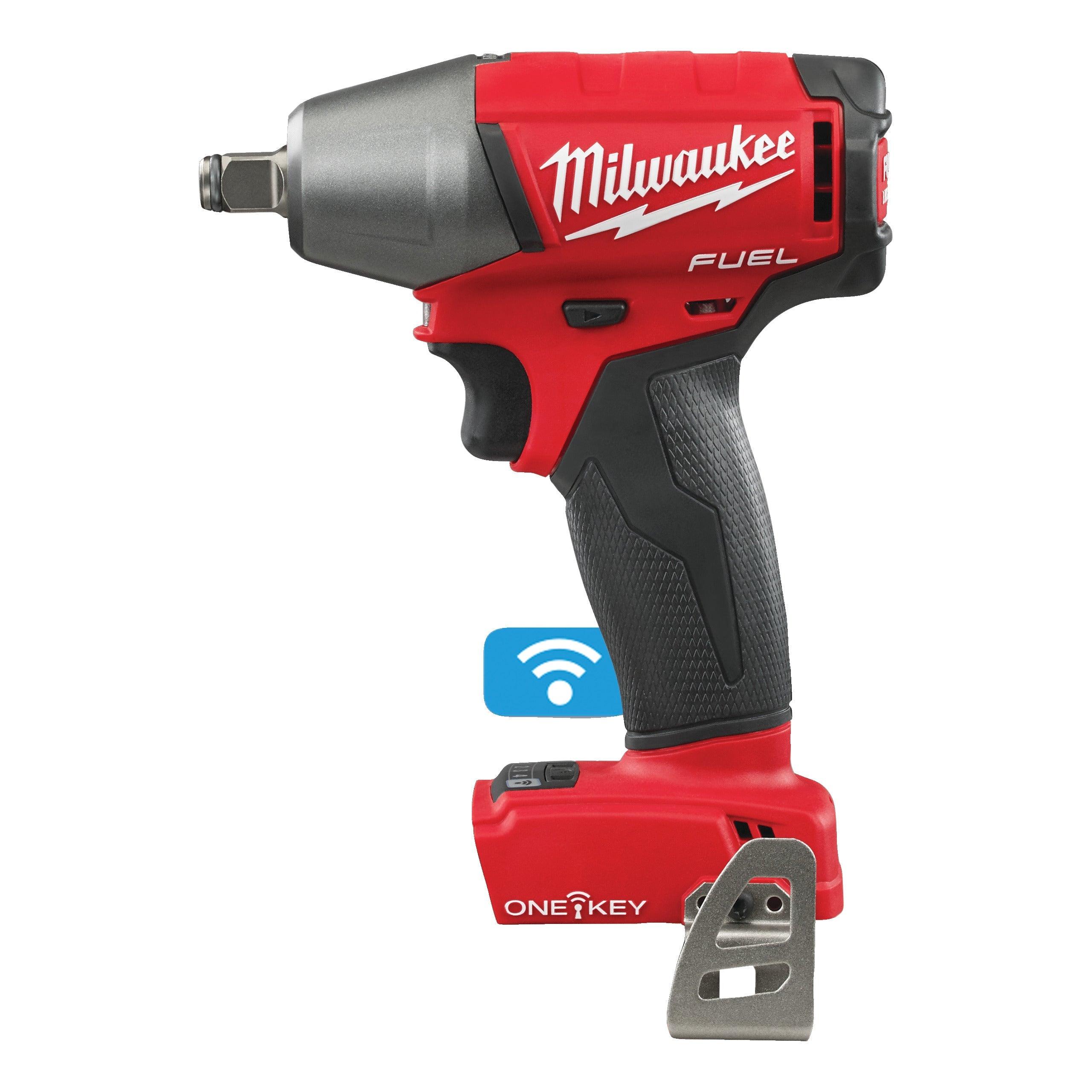 Cheie de impact Milwaukee 1/2″ 300Nm 18V M18ONEIWF12-0X, ONE-KEY™ M18 FUEL™ cu inel de fixare, cod 4933459198, fără acumulator, fără încărcător, cutie HD - BIG STORE (Dynamic Tools SRL)