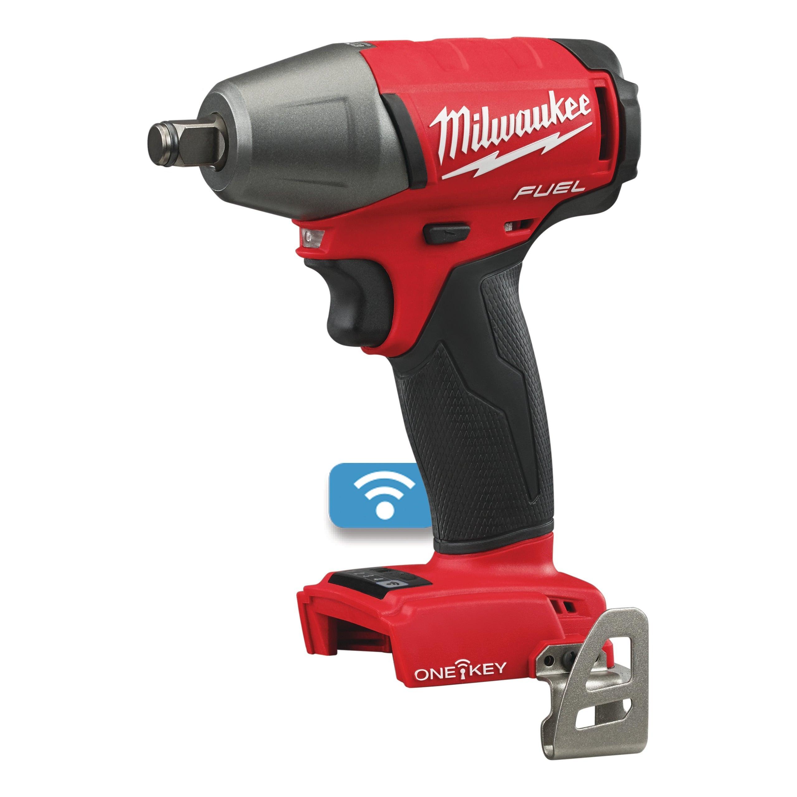 Cheie de impact Milwaukee 1/2″ 300Nm 18V M18ONEIWF12-0X, ONE-KEY™ M18 FUEL™ cu inel de fixare, cod 4933459198, fără acumulator, fără încărcător, cutie HD - BIG STORE (Dynamic Tools SRL)