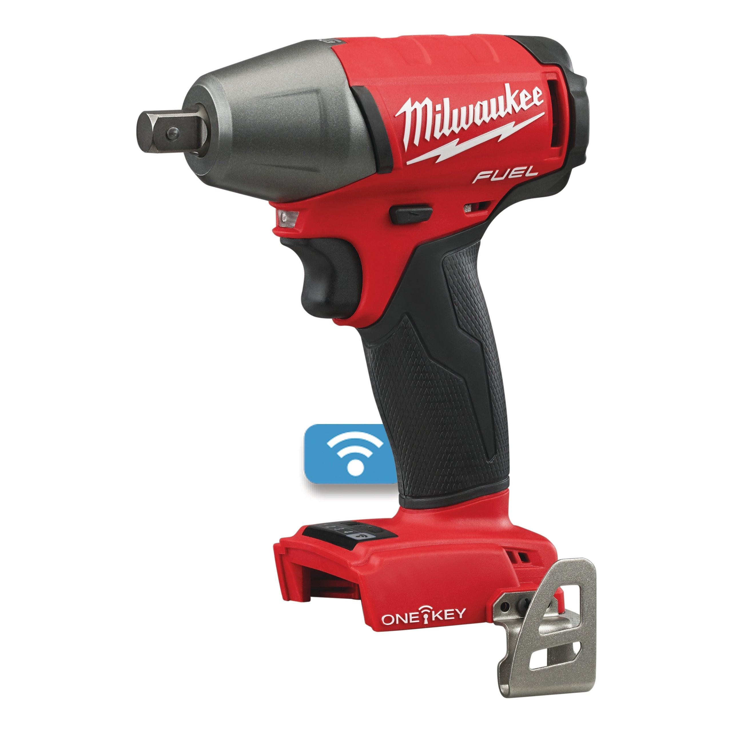 Cheie de impact Milwaukee 1/2″ 300Nm 18V M18ONEIWP12-0X, ONE-KEY™ M18 FUEL™ cu pin de blocare, cod 4933459197, fără acumulator, fără încărcător, cutie HD - BIG STORE (Dynamic Tools SRL)