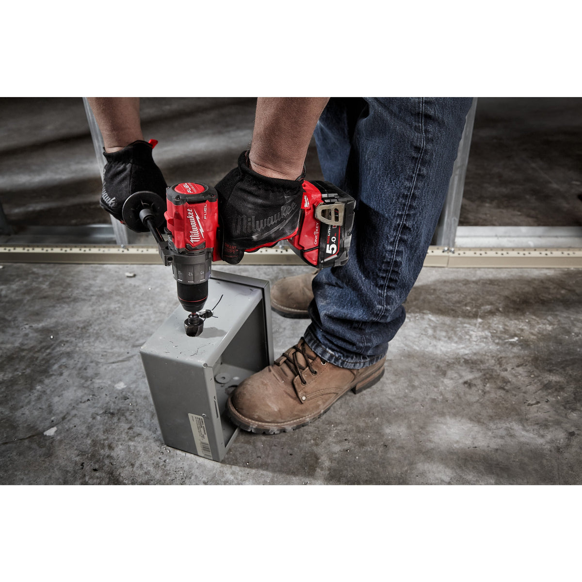 Mașină de găurit cu percuție ONE-KEY™ M18 FUEL™ Milwaukee M18ONEPD2-502X, cod 4933464527, 2 x M18 B5 acumulator, M12-18 FC încărcător, cutie HD - BIG STORE (Dynamic Tools SRL)