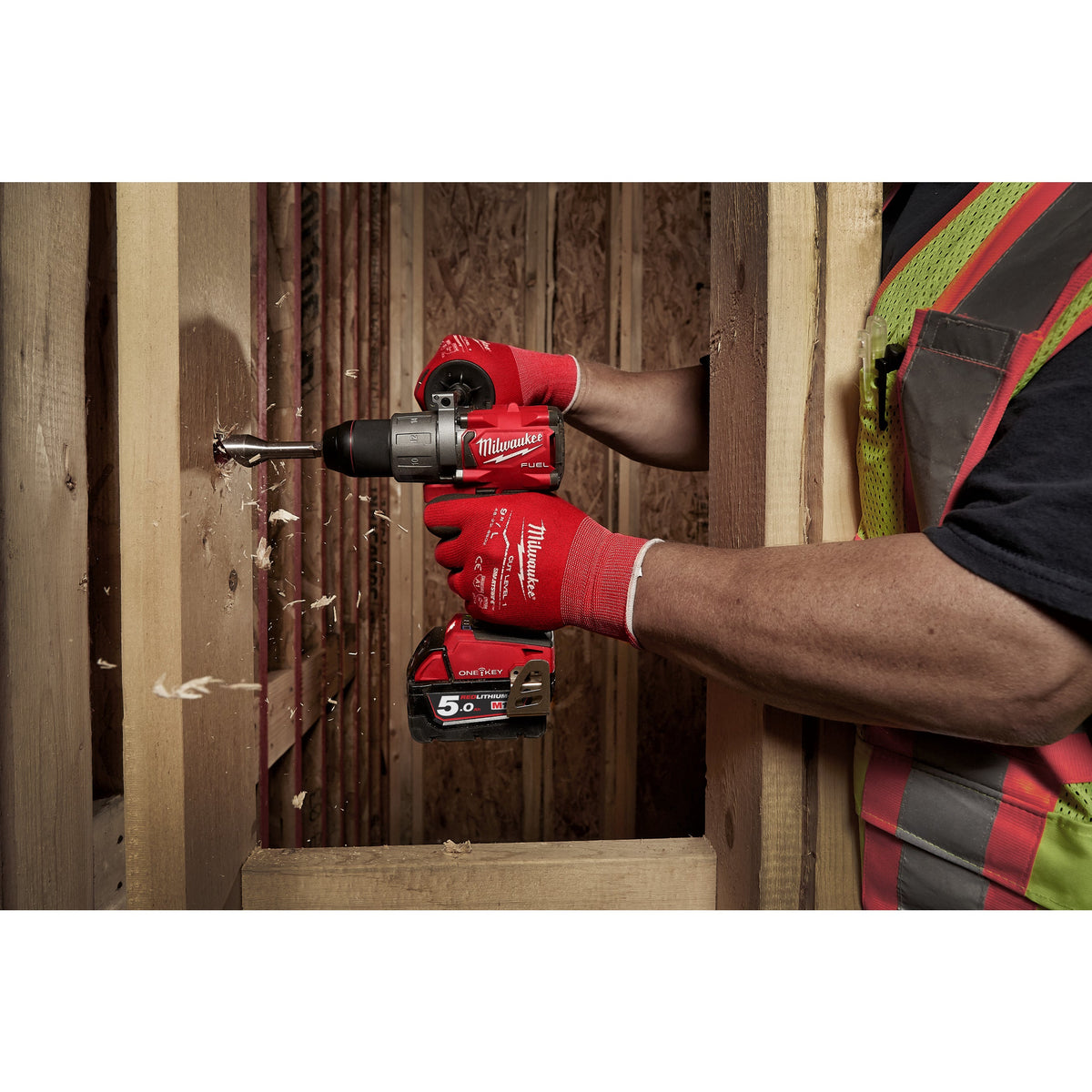 Mașină de găurit cu percuție ONE-KEY™ M18 FUEL™ Milwaukee M18ONEPD2-502X, cod 4933464527, 2 x M18 B5 acumulator, M12-18 FC încărcător, cutie HD - BIG STORE (Dynamic Tools SRL)