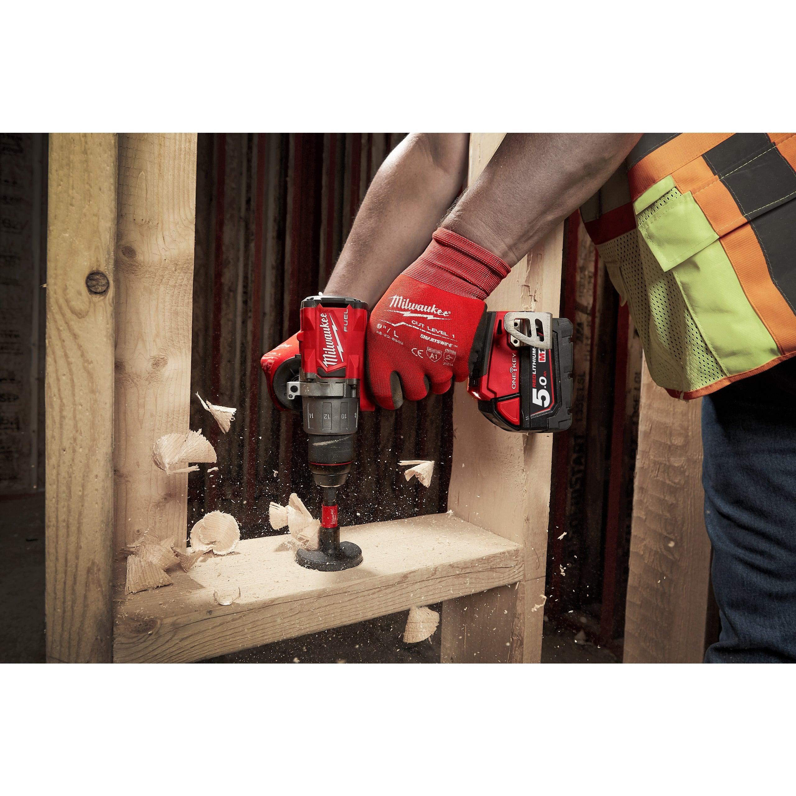 Mașină de găurit cu percuție ONE-KEY™ M18 FUEL™ Milwaukee M18ONEPD2-502X, cod 4933464527, 2 x M18 B5 acumulator, M12-18 FC încărcător, cutie HD - BIG STORE (Dynamic Tools SRL)