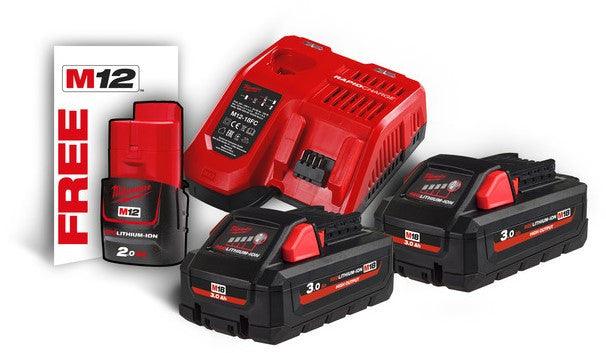 Set acumulatori și încărcător 18V, Milwaukee HIGH-OUTPUT™ M18 HNRG-302, cod 4933471071 - BIG STORE (Dynamic Tools SRL)