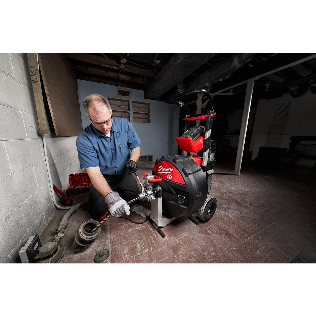 Mașină desfundat țevi industrială cu funcție POWERTREDZ™ MX FUEL™ M18 Milwaukee MXF LSDP-301, cod 4933471851, 1 x acumulator MXF CP203, 1 x încărcător MXF C, fără cutie - BIG STORE (Dynamic Tools SRL)
