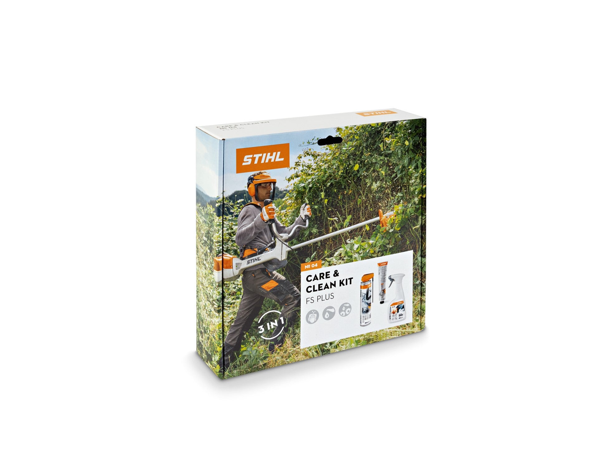 Kit de întreținere Stihl FS Plus Clean Kit (Multispray 400ml + vaselină Superlub 80g + Varioclean 500ml), cod 07825168602