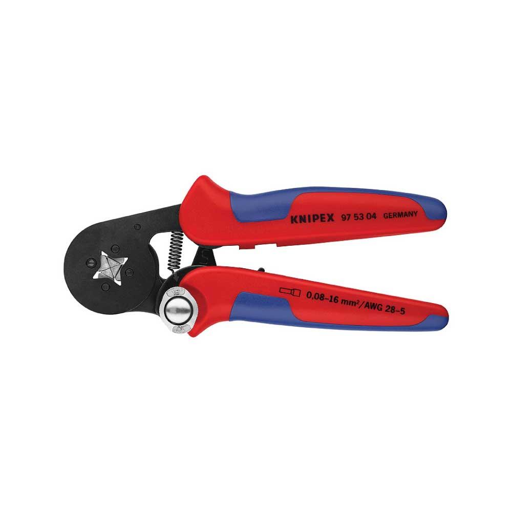 Clește de sertizat ferule Knipex, cu autoreglaj, brunat, 180 mm, cod 975304 - BIG STORE (Dynamic Tools SRL)