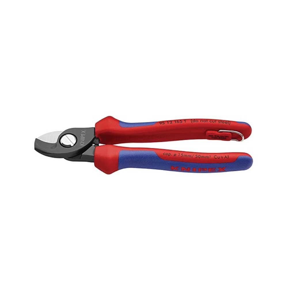 Foarfece de tăiat cabluri Knipex, cu manșoane multicomponent, 165 mm, cod 9512165 - BIG STORE (Dynamic Tools SRL)