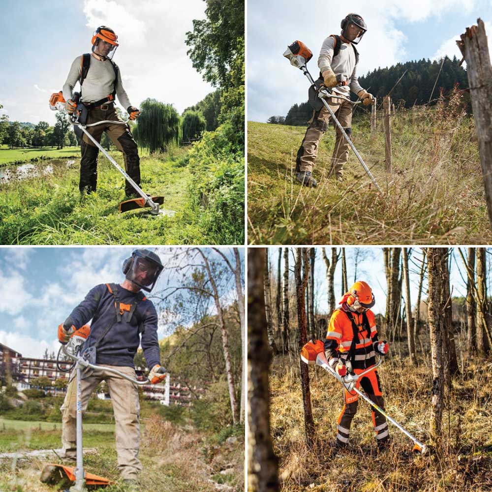 Motocoasă Stihl FS 94 C, benzină, 1,2CP, motor 2T, cuțit iarbă (inclus) și cap tăietor cu fir (opțional)