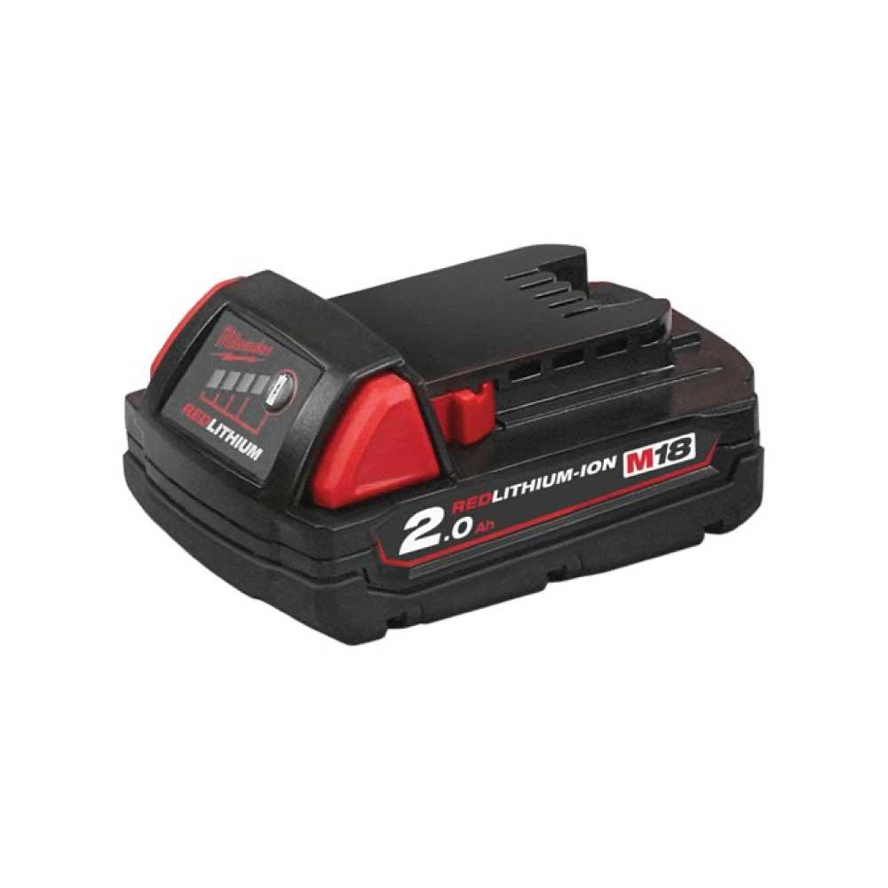 Acumulator 18V*2Ah Milwaukee REDLITHIUM-ION™ M18-B2, fără cutie, 4932430062 - BIG STORE (Dynamic Tools SRL)