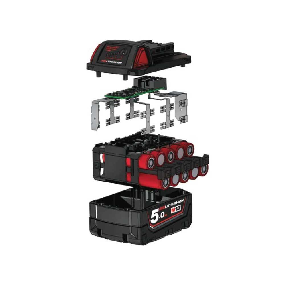 Acumulator 18V*5Ah Milwaukee REDLITHIUM-ION™ M18-B5, fără cutie, 4932430483 - BIG STORE (Dynamic Tools SRL)