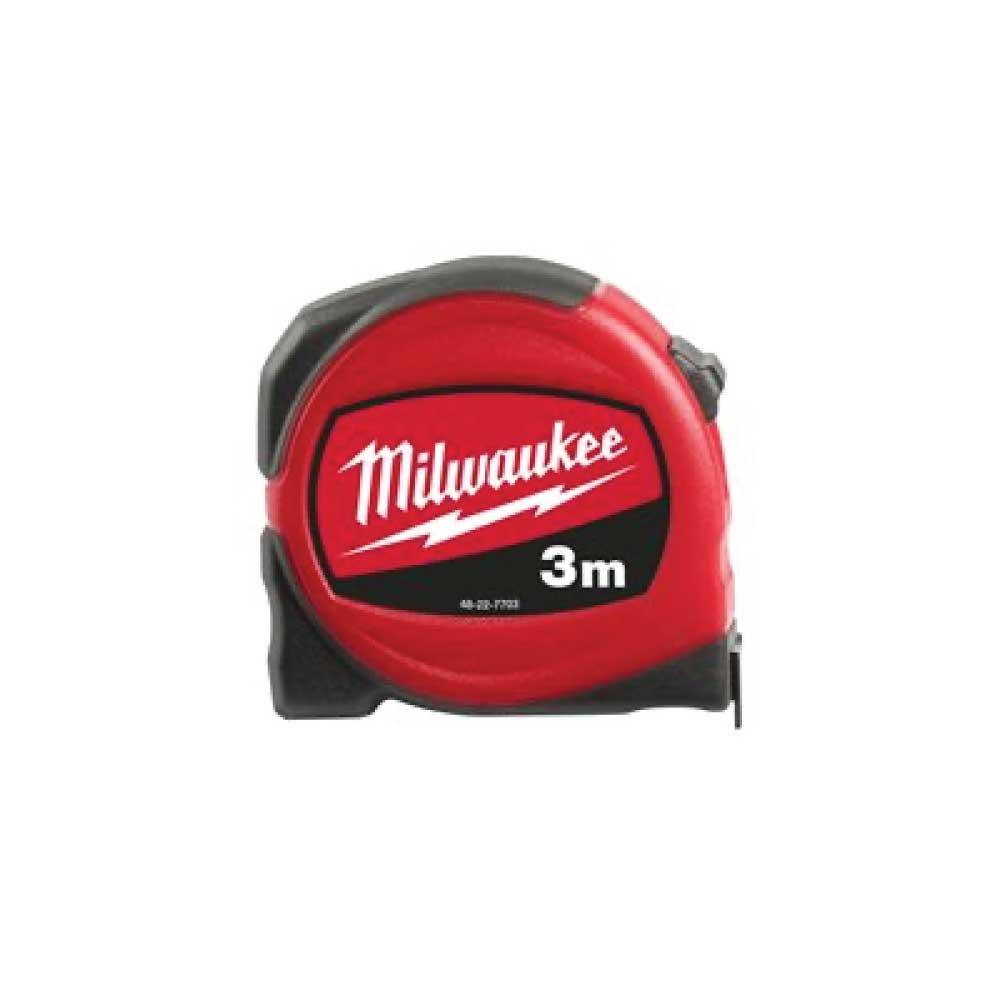 Ruletă Milwaukee SlimLine, 3 m x 16 mm, cod 48227703 - BIG STORE (Dynamic Tools SRL)